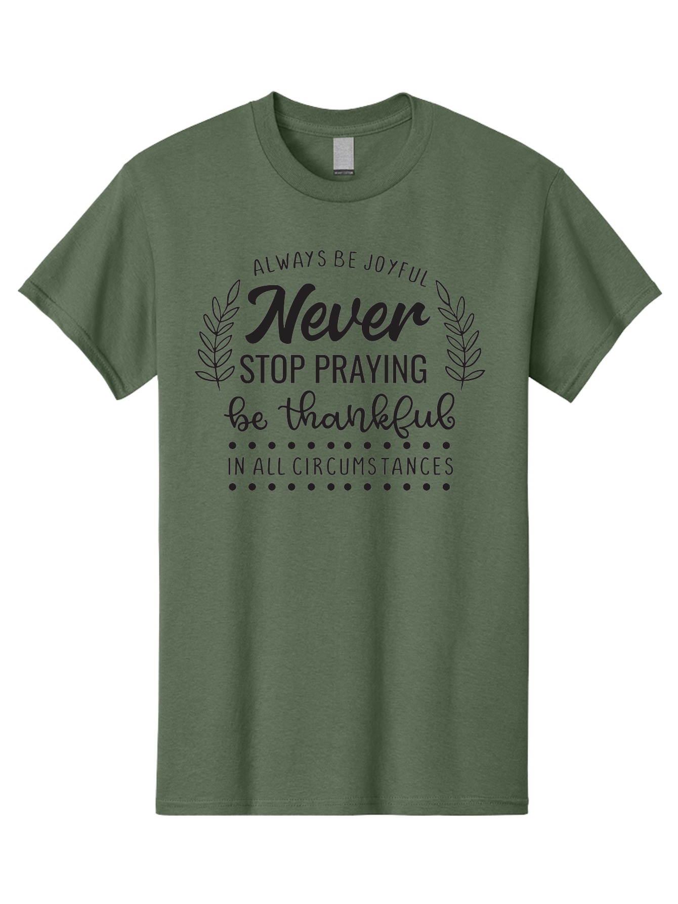 Never-Stop-Praying Men'S Graphic Tee, 100% Cotton, Comfortable Casual Summer Wear, Machine Washable, Inspirational Quote, Motivational Words, Be Thankful, Joyful Living, Positive Vibes, Never Stop Praying, Faith And Spirituality, Aad054 3