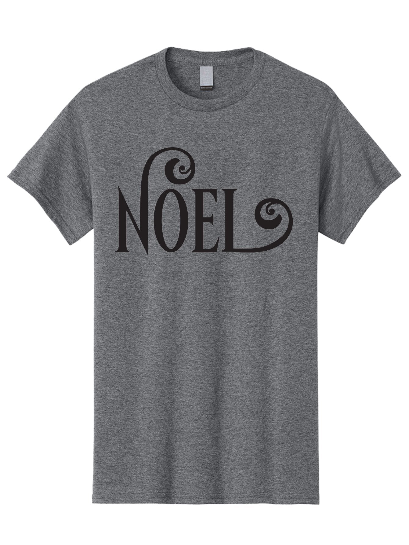 Noel-1 Men'S Graphic Tee, 100% Cotton, Comfortable Casual Summer Wear, Machine Washable, Christmas Greeting, Holiday Card, Festive Design, Elegant Typography, Black Text, Decorative Swirls, Christmas Theme, Winter Holiday, Season'S Greetings Aad056 7