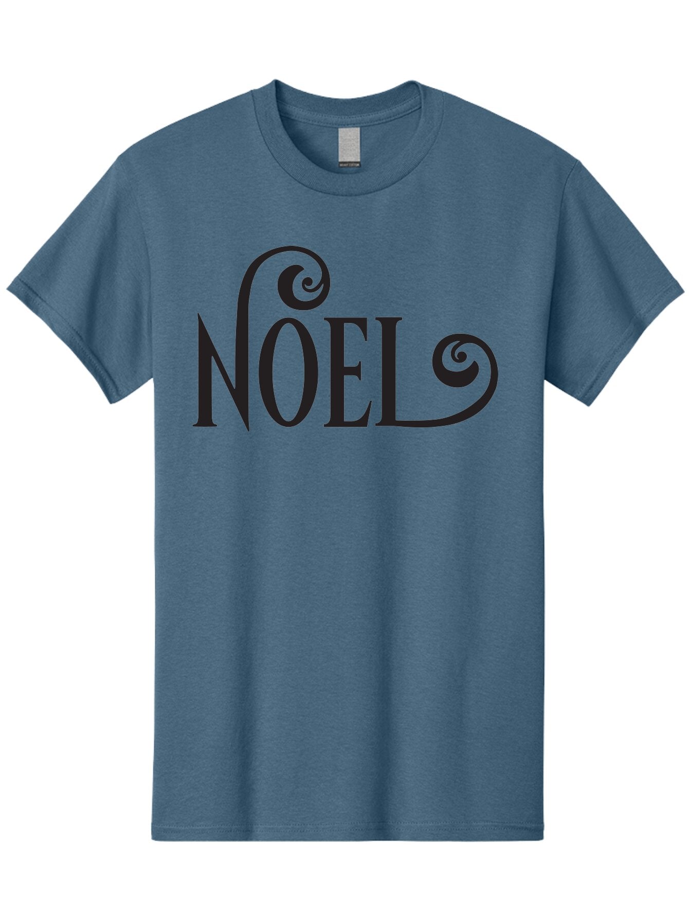 Noel-1 Men'S Graphic Tee, 100% Cotton, Comfortable Casual Summer Wear, Machine Washable, Christmas Greeting, Holiday Card, Festive Design, Elegant Typography, Black Text, Decorative Swirls, Christmas Theme, Winter Holiday, Season'S Greetings Aad056 9