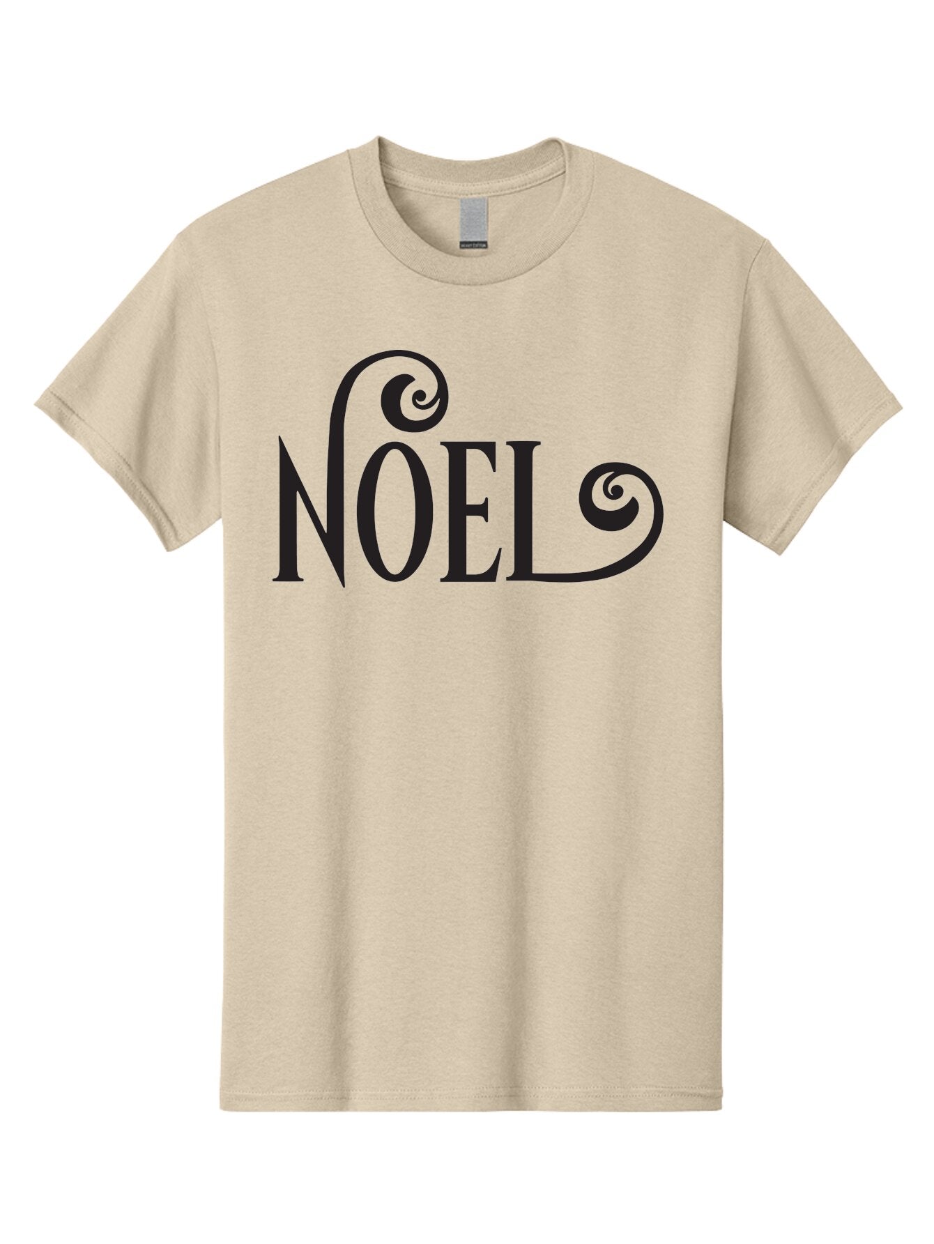 Noel-1 Men'S Graphic Tee, 100% Cotton, Comfortable Casual Summer Wear, Machine Washable, Christmas Greeting, Holiday Card, Festive Design, Elegant Typography, Black Text, Decorative Swirls, Christmas Theme, Winter Holiday, Season'S Greetings Aad056 14
