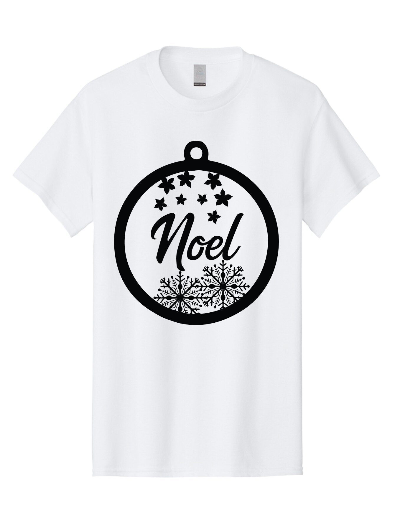 Noel Men'S Graphic Tee, 100% Cotton, Comfortable Casual Summer Wear, Machine Washable, Christmas Ornament, Festive Decoration, Holiday Decor, Noel Sign, Snowflakes, Stars, Merry Christmas, Winter Wonderland, Seasonal Greetings Aad057 3
