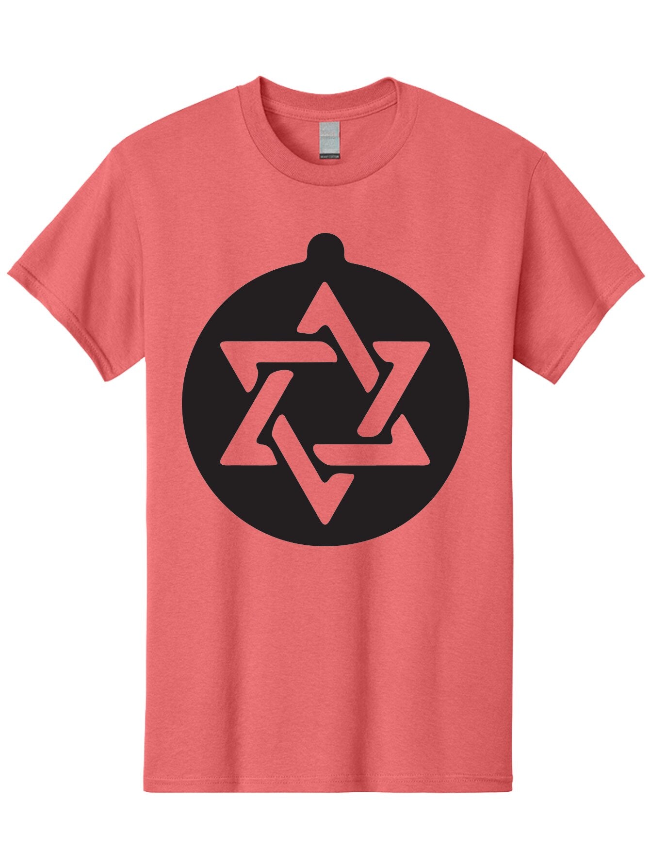 Om Men'S Graphic Tee, 100% Cotton, Comfortable Casual Summer Wear, Machine Washable, Star Of David Symbol, Jewish Heritage, Six-Pointed Star, Geometric Shape, Cultural Icon, Religious Emblem, Abstract Design Aad069 3