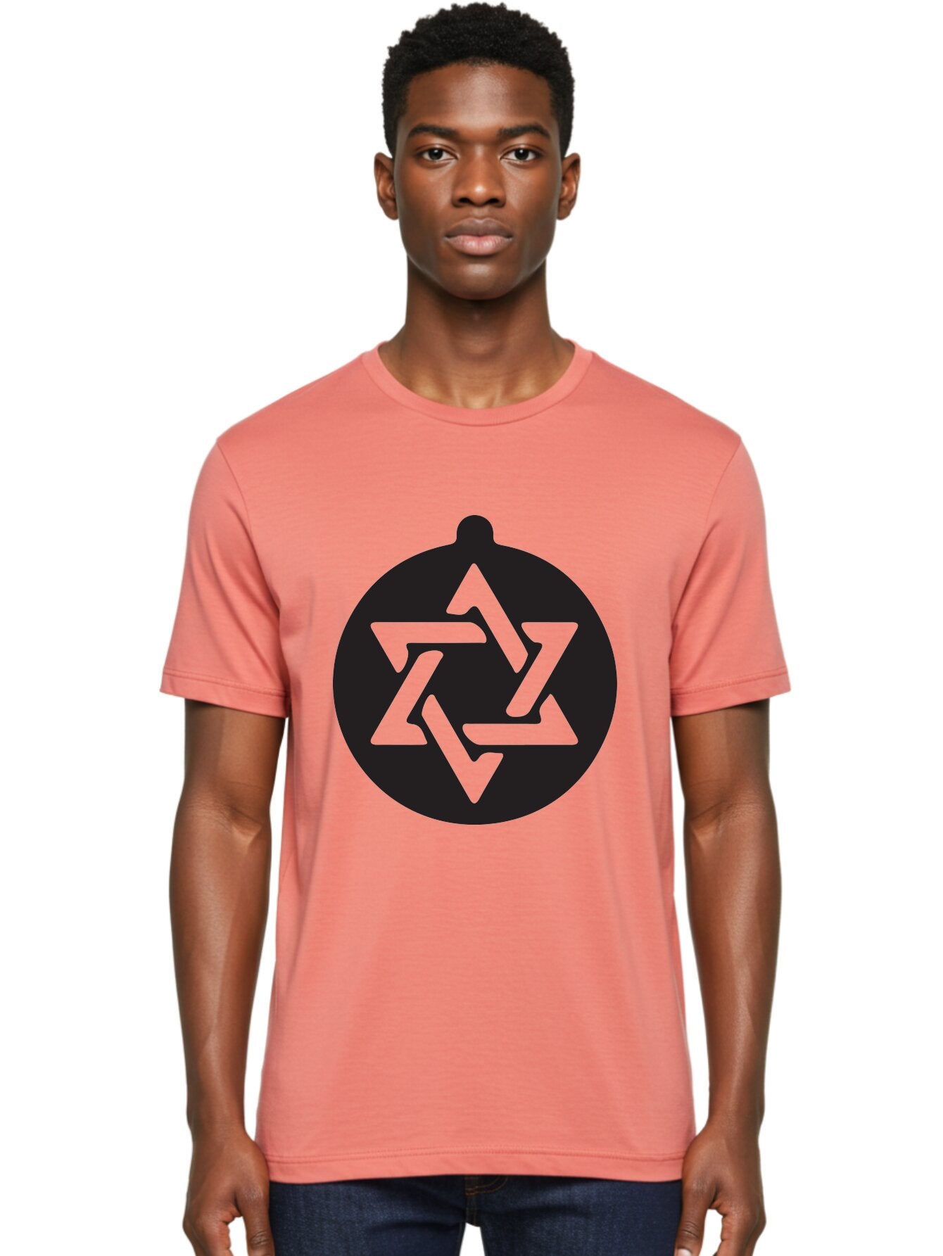 Om Men'S Graphic Tee, 100% Cotton, Comfortable Casual Summer Wear, Machine Washable, Star Of David Symbol, Jewish Heritage, Six-Pointed Star, Geometric Shape, Cultural Icon, Religious Emblem, Abstract Design Aad069 22