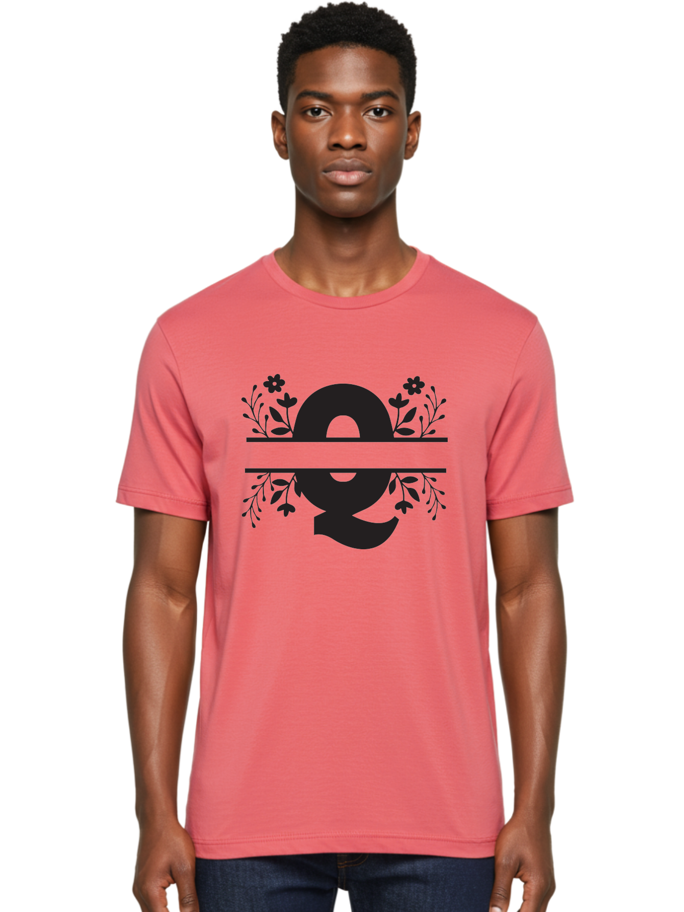 Omega-Symbol Men'S Graphic Tee, 100% Cotton, Comfortable Casual Summer Wear, Machine Washable, Omega Symbol, Greek Alphabet, Floral Elements, Greek Letter, Botanical Design, Logo Inspiration, Typography, Elegant Design, Symbolic Representation Aad070 24