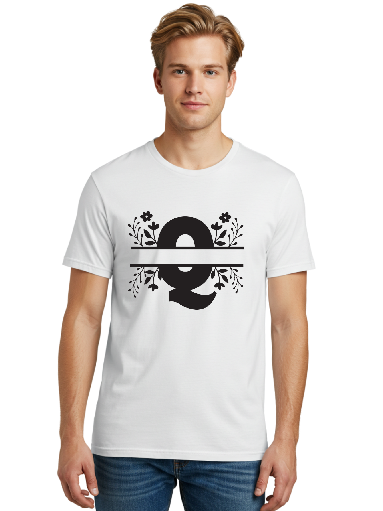 Omega-Symbol Men'S Graphic Tee, 100% Cotton, Comfortable Casual Summer Wear, Machine Washable, Omega Symbol, Greek Alphabet, Floral Elements, Greek Letter, Botanical Design, Logo Inspiration, Typography, Elegant Design, Symbolic Representation Aad070 14
