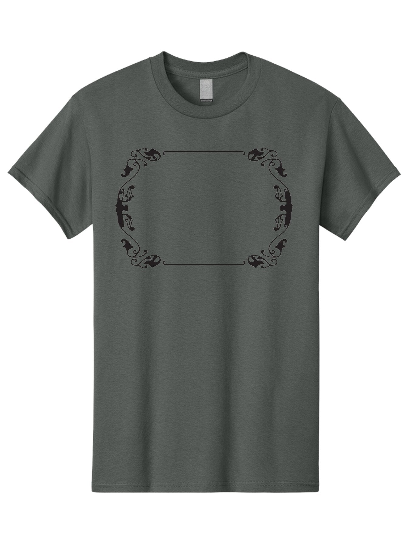 Ornate-Frame-1 Men'S Graphic Tee, 100% Cotton, Comfortable Casual Summer Wear, Machine Washable, Ornate Frame, Decorative Border, Vintage Design, Elegant Frame, Classic Ornamentation, Luxurious Decor, Intricate Details, Symmetrical Pattern, Aad077 6