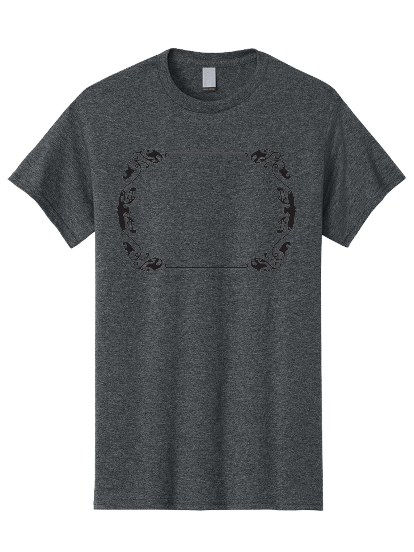 Ornate-Frame-1 Men'S Graphic Tee, 100% Cotton, Comfortable Casual Summer Wear, Machine Washable, Ornate Frame, Decorative Border, Vintage Design, Elegant Frame, Classic Ornamentation, Luxurious Decor, Intricate Details, Symmetrical Pattern, Aad077 7