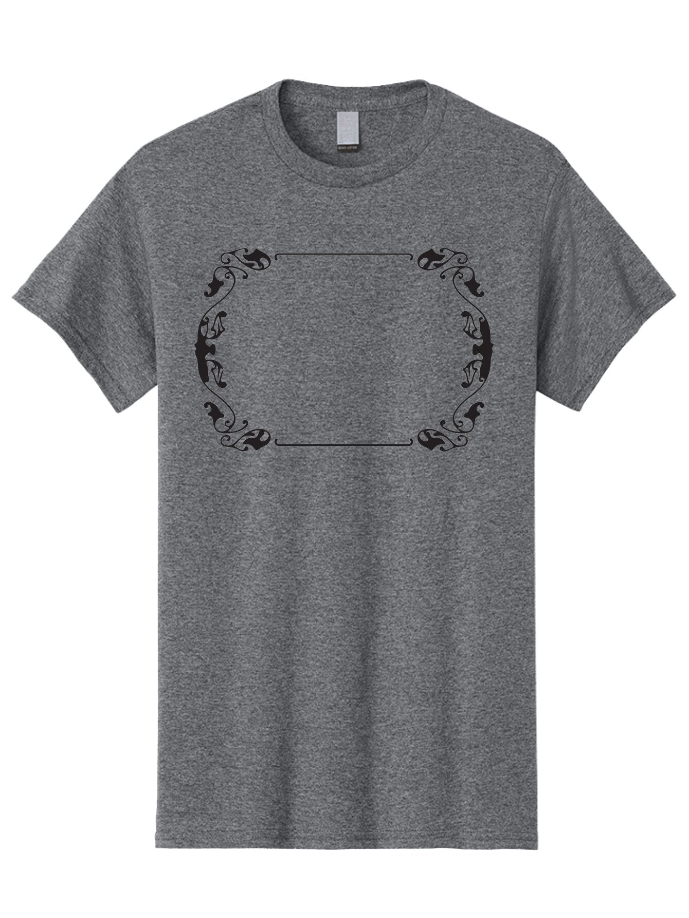 Ornate-Frame-1 Men'S Graphic Tee, 100% Cotton, Comfortable Casual Summer Wear, Machine Washable, Ornate Frame, Decorative Border, Vintage Design, Elegant Frame, Classic Ornamentation, Luxurious Decor, Intricate Details, Symmetrical Pattern, Aad077