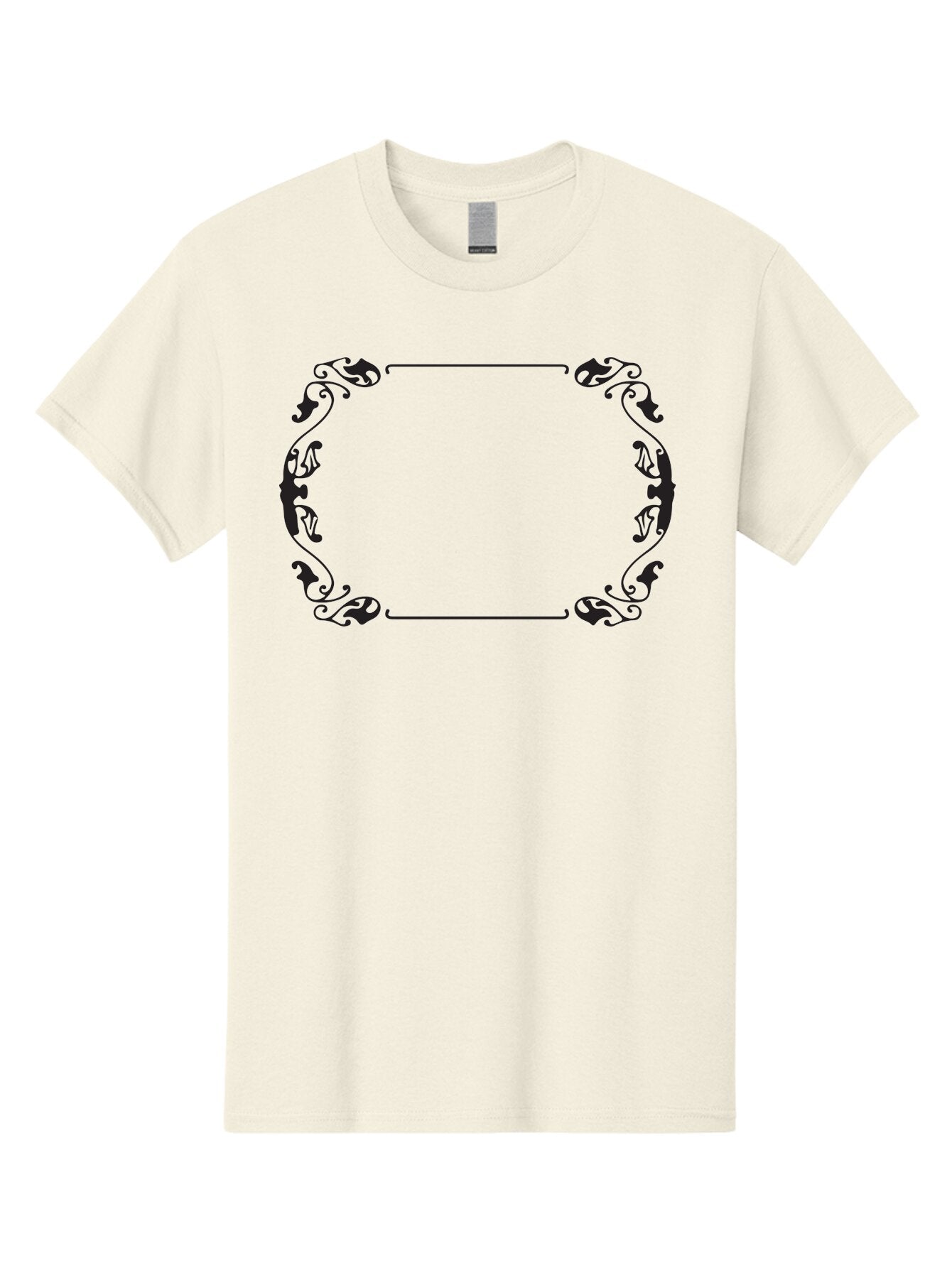 Ornate-Frame-1 Men'S Graphic Tee, 100% Cotton, Comfortable Casual Summer Wear, Machine Washable, Ornate Frame, Decorative Border, Vintage Design, Elegant Frame, Classic Ornamentation, Luxurious Decor, Intricate Details, Symmetrical Pattern, Aad077 5