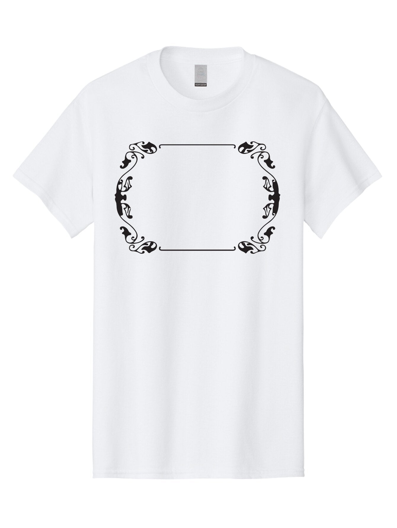 Ornate-Frame-1 Men'S Graphic Tee, 100% Cotton, Comfortable Casual Summer Wear, Machine Washable, Ornate Frame, Decorative Border, Vintage Design, Elegant Frame, Classic Ornamentation, Luxurious Decor, Intricate Details, Symmetrical Pattern, Aad077 8