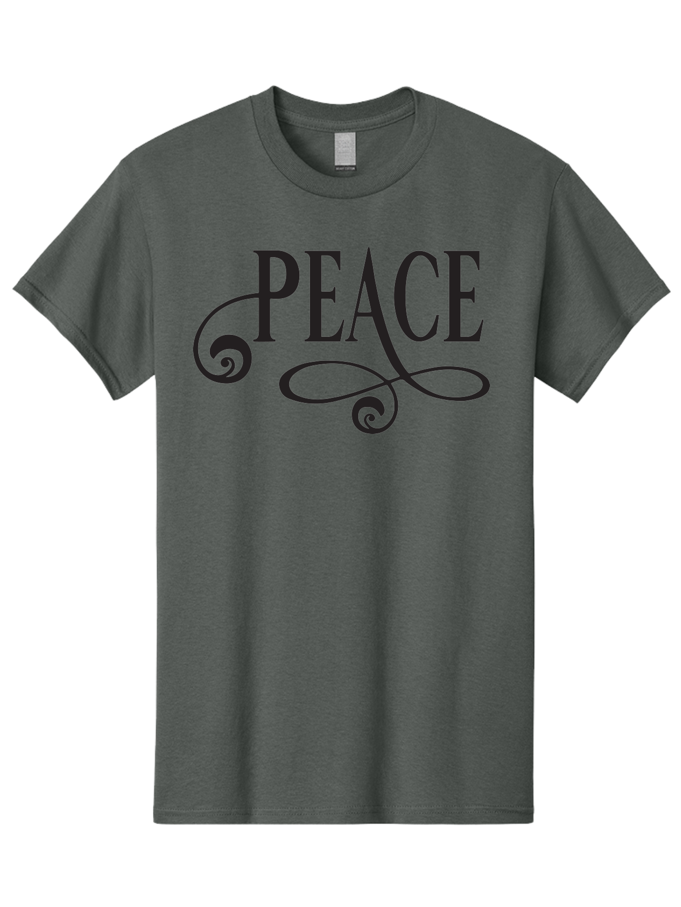 Peace Men'S Graphic Tee, 100% Cotton, Comfortable Casual Summer Wear, Machine Washable, Peace Symbol, Calm Atmosphere, Serene Environment, Tranquil Vibes, Harmony, Decorative Text, Elegant Typography, Inspiring Quote Aad085 9