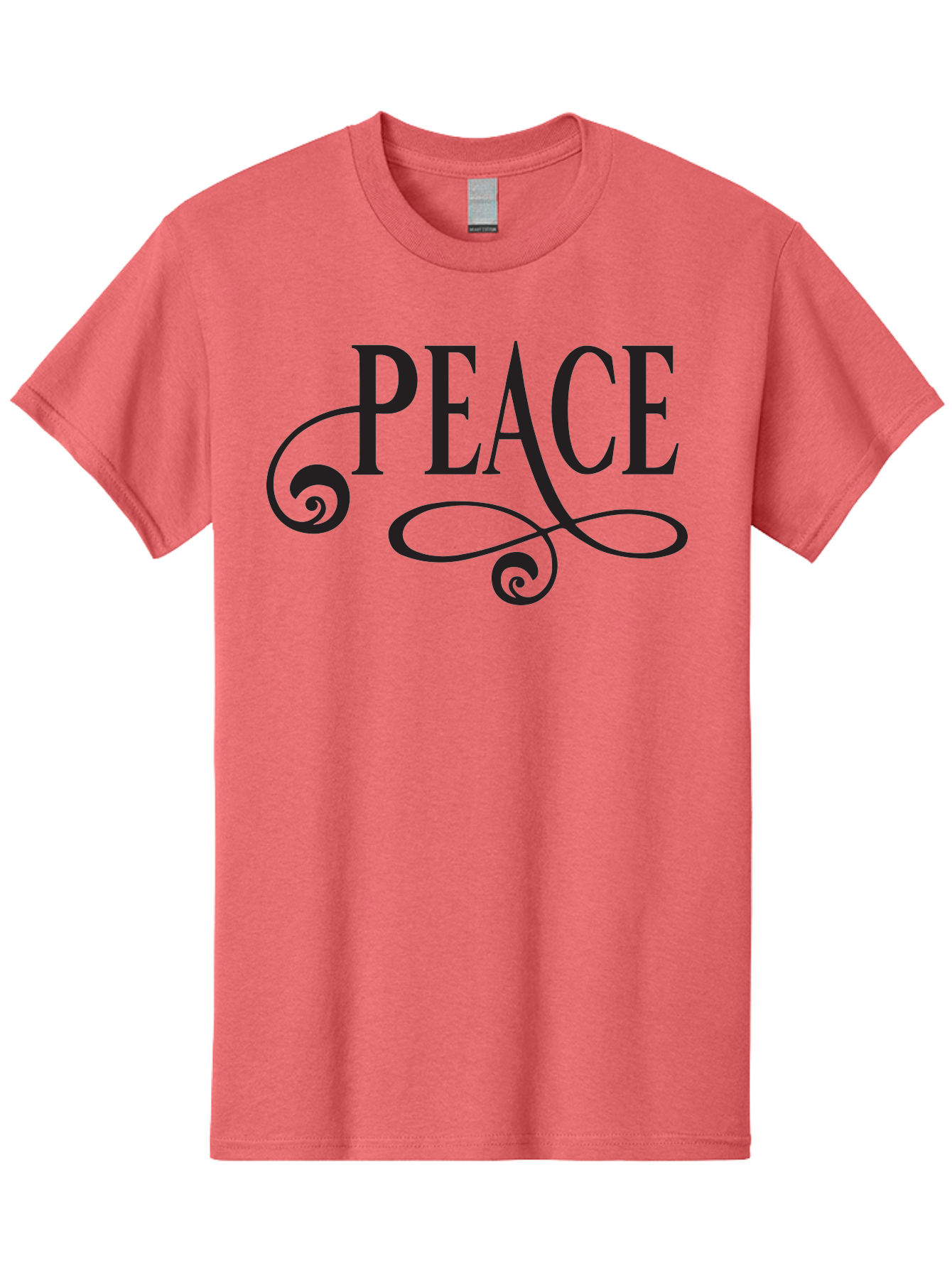 Peace Men'S Graphic Tee, 100% Cotton, Comfortable Casual Summer Wear, Machine Washable, Peace Symbol, Calm Atmosphere, Serene Environment, Tranquil Vibes, Harmony, Decorative Text, Elegant Typography, Inspiring Quote Aad085 11