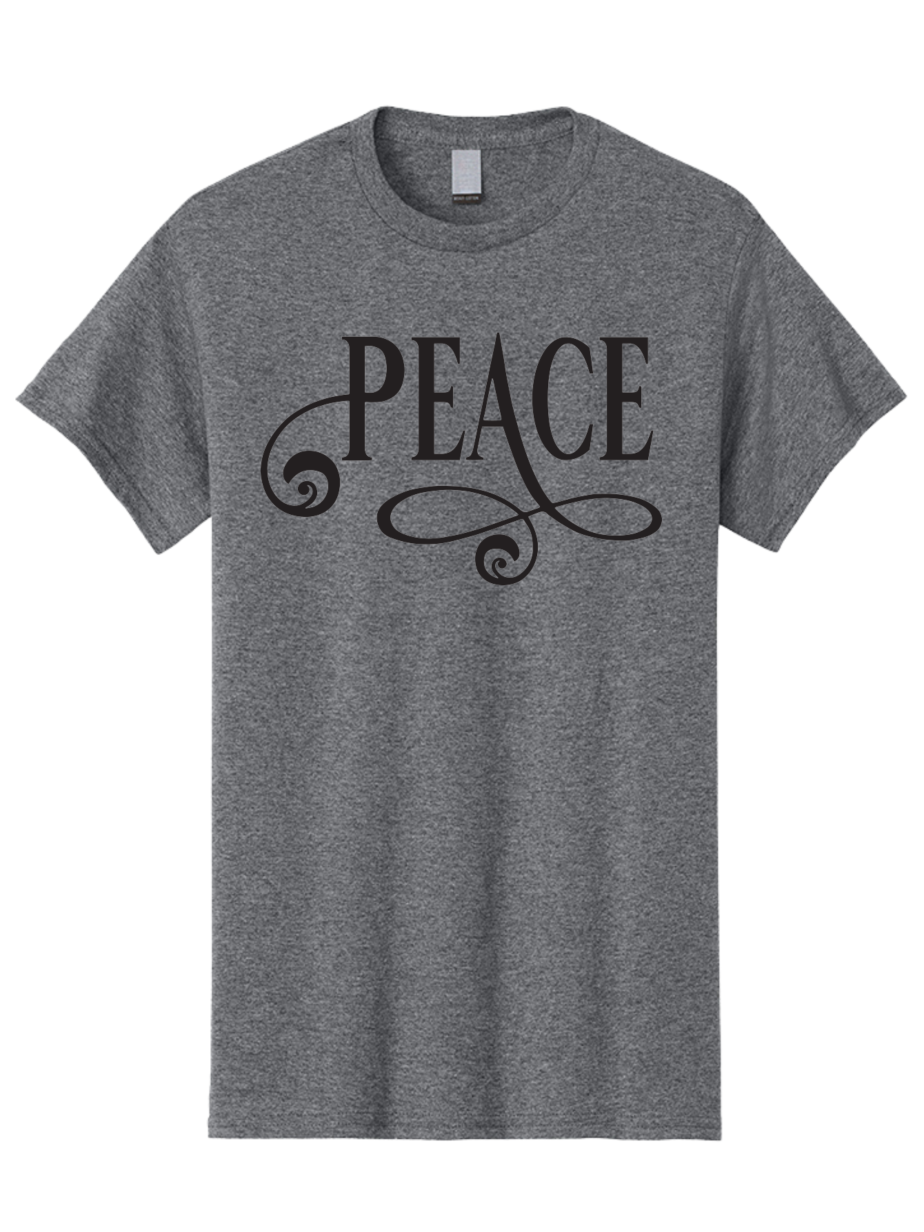 Peace Men'S Graphic Tee, 100% Cotton, Comfortable Casual Summer Wear, Machine Washable, Peace Symbol, Calm Atmosphere, Serene Environment, Tranquil Vibes, Harmony, Decorative Text, Elegant Typography, Inspiring Quote Aad085 21