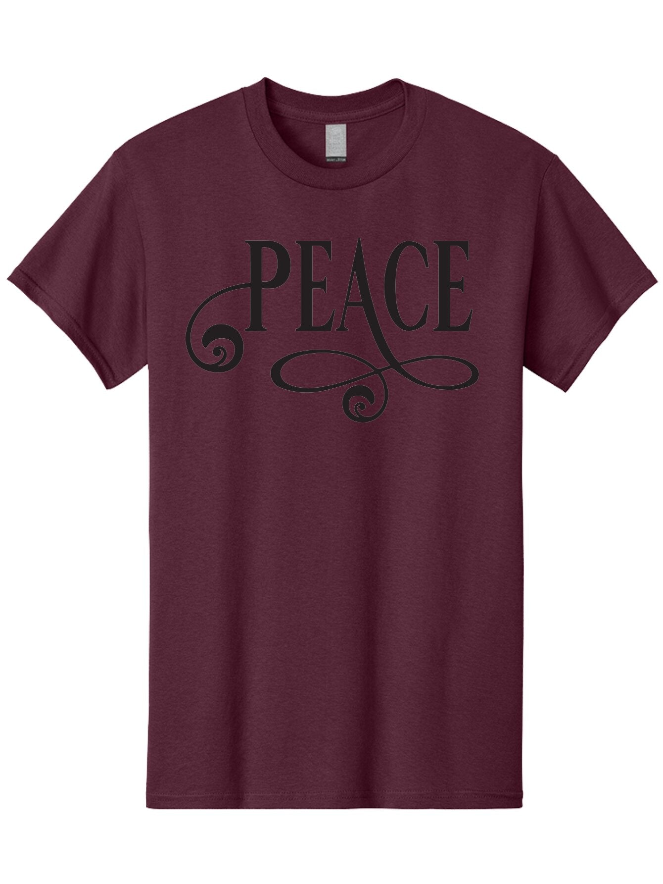 Peace Men'S Graphic Tee, 100% Cotton, Comfortable Casual Summer Wear, Machine Washable, Peace Symbol, Calm Atmosphere, Serene Environment, Tranquil Vibes, Harmony, Decorative Text, Elegant Typography, Inspiring Quote Aad085 15