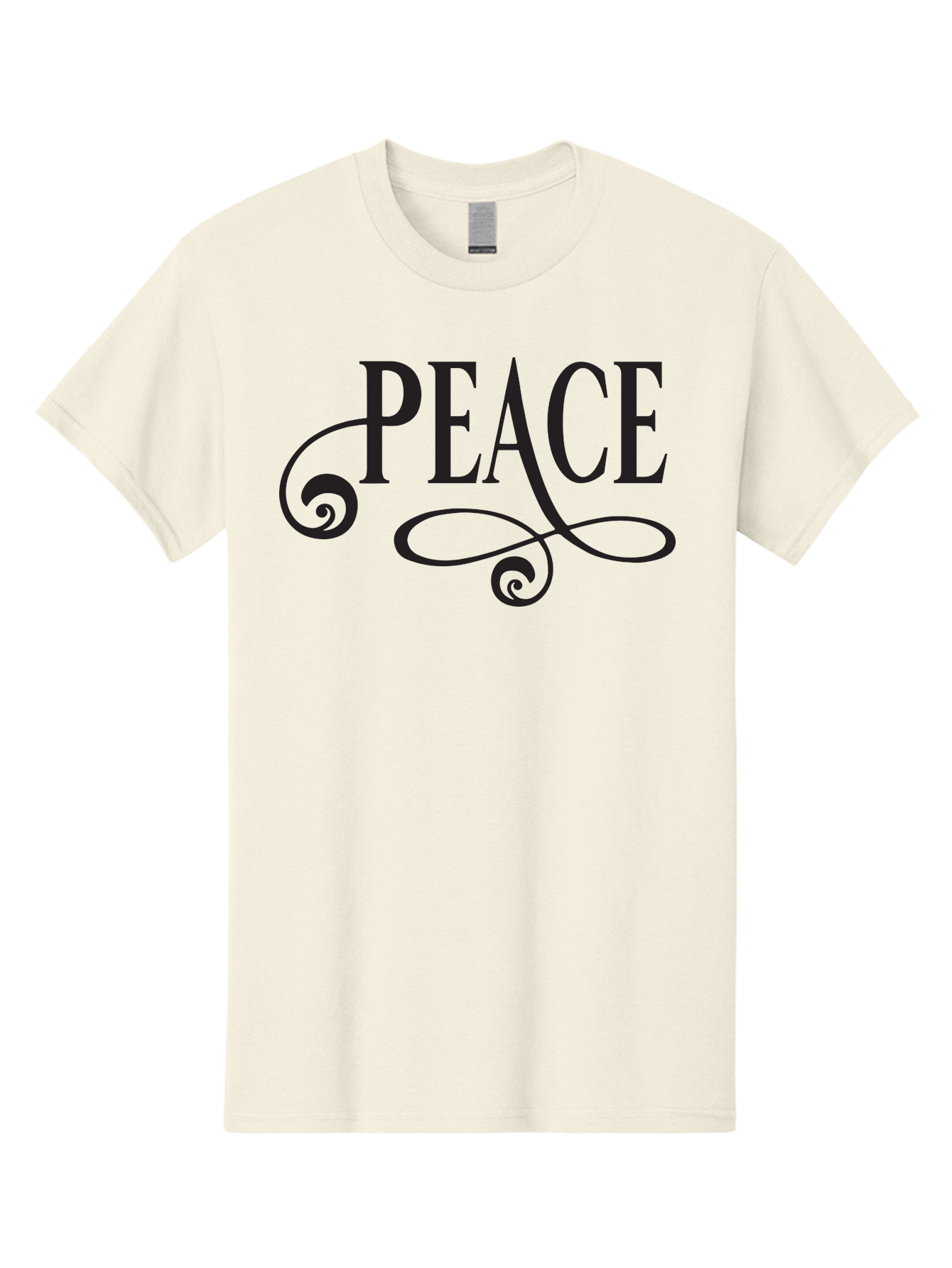 Peace Men'S Graphic Tee, 100% Cotton, Comfortable Casual Summer Wear, Machine Washable, Peace Symbol, Calm Atmosphere, Serene Environment, Tranquil Vibes, Harmony, Decorative Text, Elegant Typography, Inspiring Quote Aad085 27