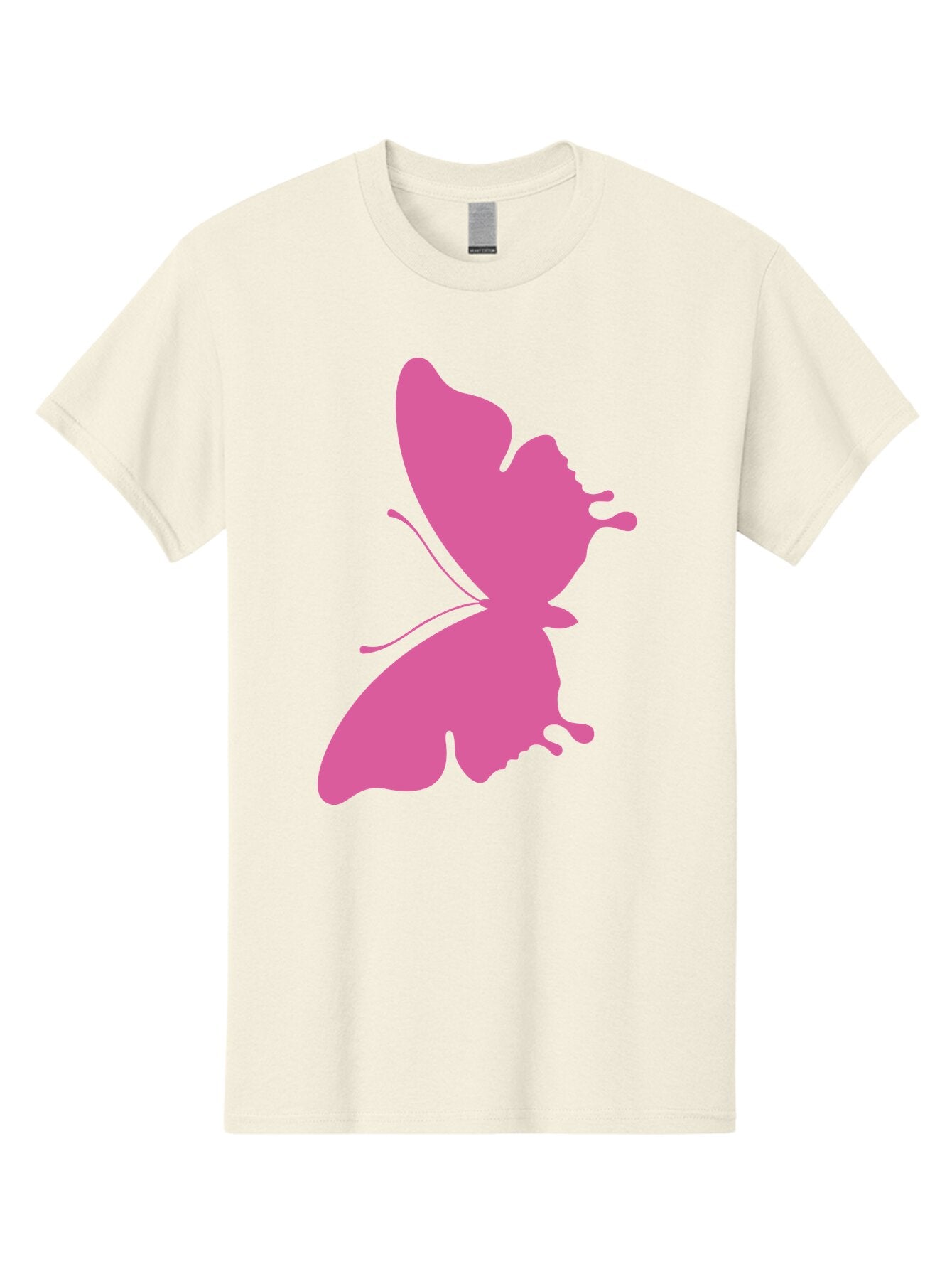 Pink-Butterfly Men'S Graphic Tee, 100% Cotton, Comfortable Casual Summer Wear, Machine Washable, Butterfly Silhouette, Pink Butterfly, Abstract Butterfly, Delicate Wings, Minimalist Design, Vibrant Pink Color, Bold Silhouette, Aad090 10