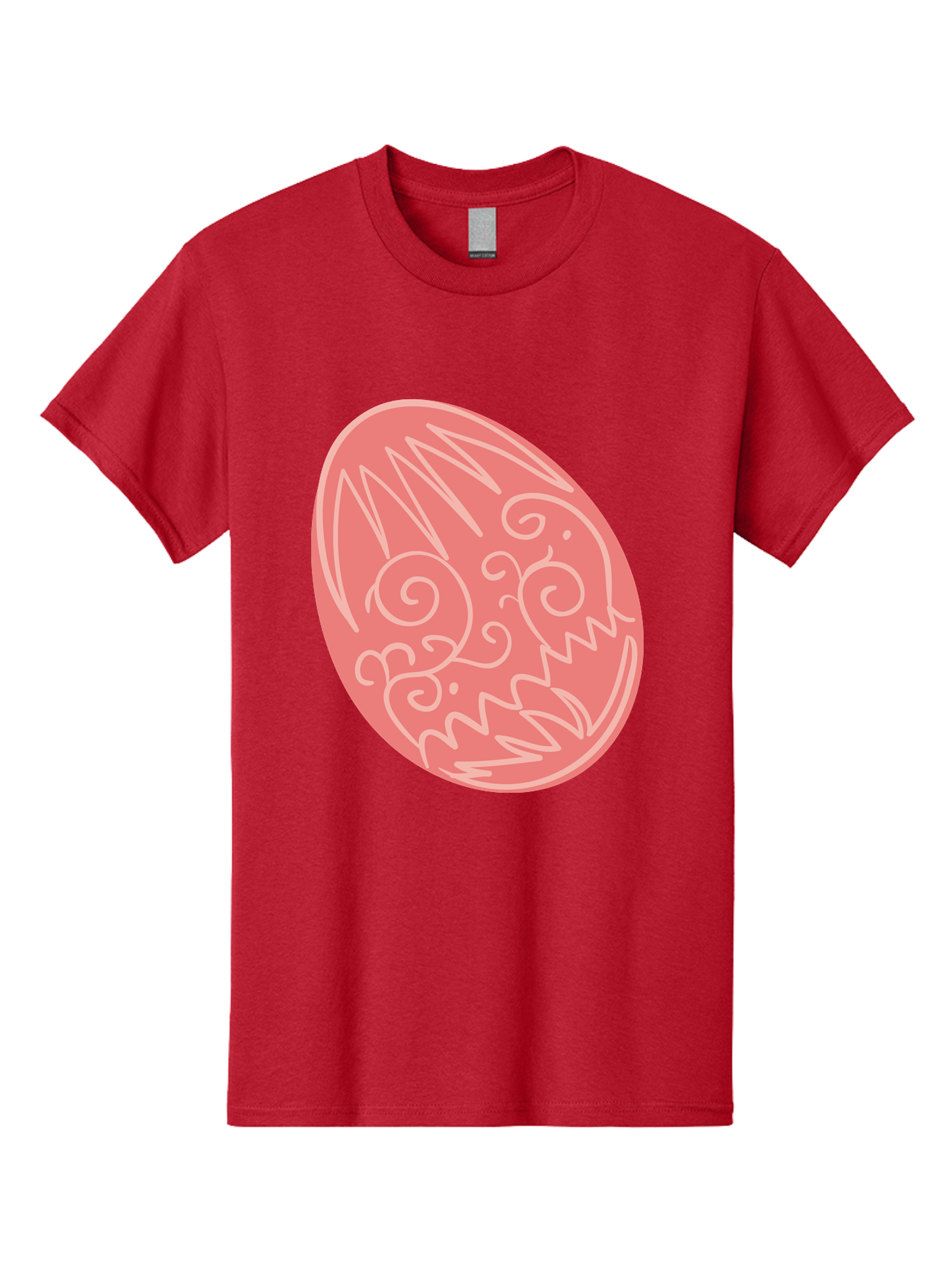 Pink-Dragon-Egg Men'S Graphic Tee, 100% Cotton, Comfortable Casual Summer Wear, Machine Washable, Pink Easter Egg, Dragon Design, White Line Art, Festive Decoration, Spring Celebration, Easter Symbol, Cute Illustration Aad091 29