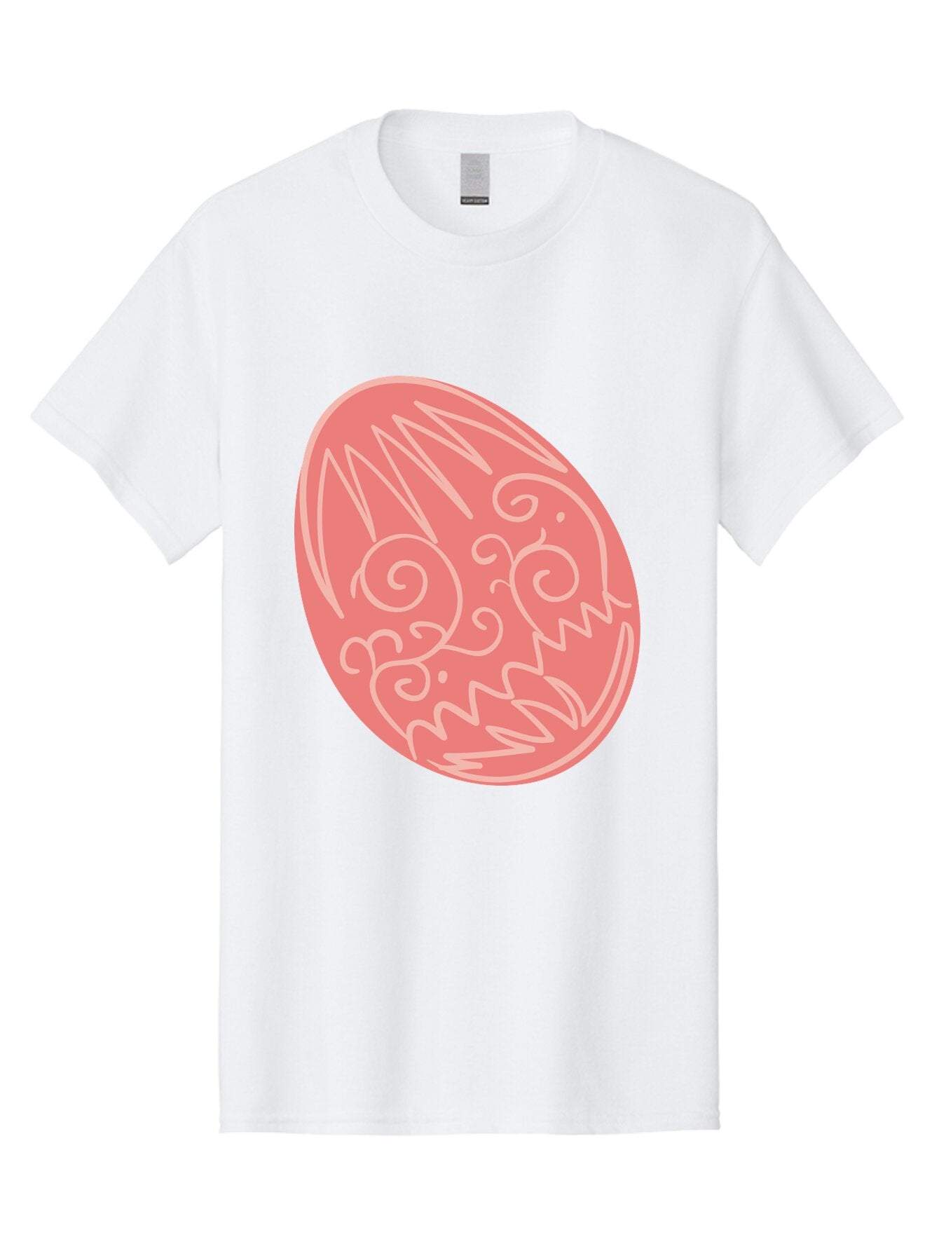 Pink-Dragon-Egg Men'S Graphic Tee, 100% Cotton, Comfortable Casual Summer Wear, Machine Washable, Pink Easter Egg, Dragon Design, White Line Art, Festive Decoration, Spring Celebration, Easter Symbol, Cute Illustration Aad091 14