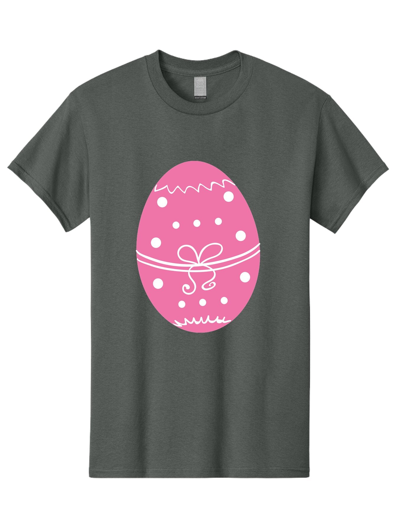Pink-Easter-Egg-1 Men'S Graphic Tee, 100% Cotton, Comfortable Casual Summer Wear, Machine Washable, Pink Easter Egg, White Polka Dots, Decorative Egg, Festive Design, Easter Decoration, Spring Holiday, Easter Egg Hunt, Egg Decoration, Aad092 3