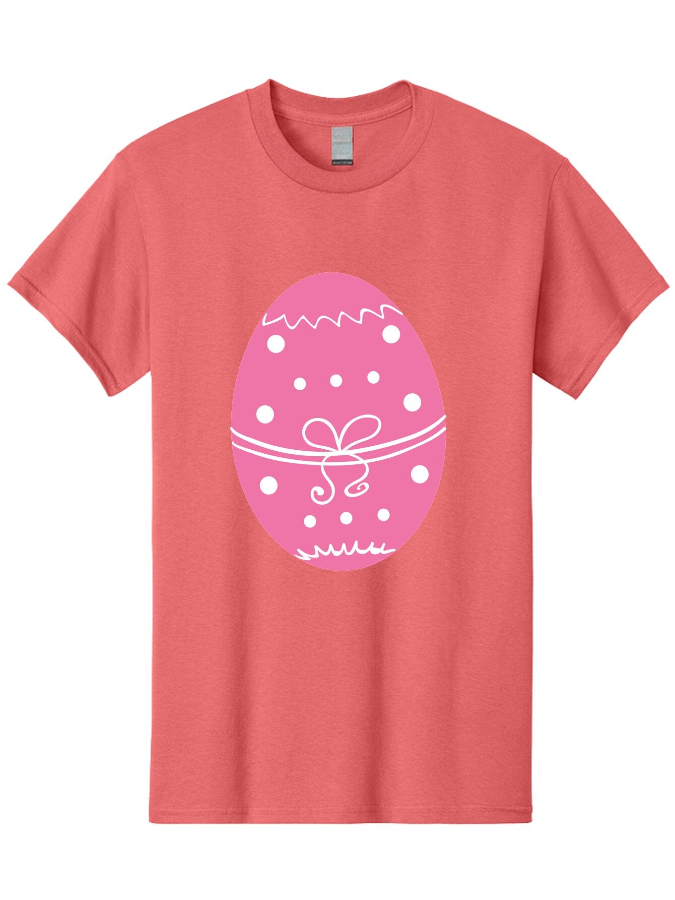 Pink-Easter-Egg-1 Men'S Graphic Tee, 100% Cotton, Comfortable Casual Summer Wear, Machine Washable, Pink Easter Egg, White Polka Dots, Decorative Egg, Festive Design, Easter Decoration, Spring Holiday, Easter Egg Hunt, Egg Decoration, Aad092 8
