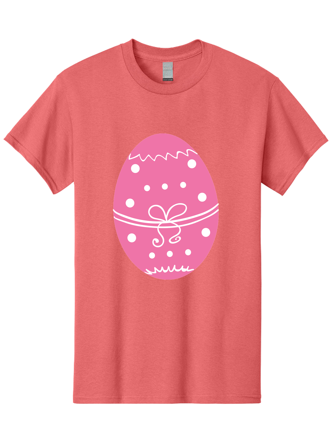 Pink-Easter-Egg-1 Men'S Graphic Tee, 100% Cotton, Comfortable Casual Summer Wear, Machine Washable, Pink Easter Egg, White Polka Dots, Decorative Egg, Festive Design, Easter Decoration, Spring Holiday, Easter Egg Hunt, Egg Decoration, Aad092 11