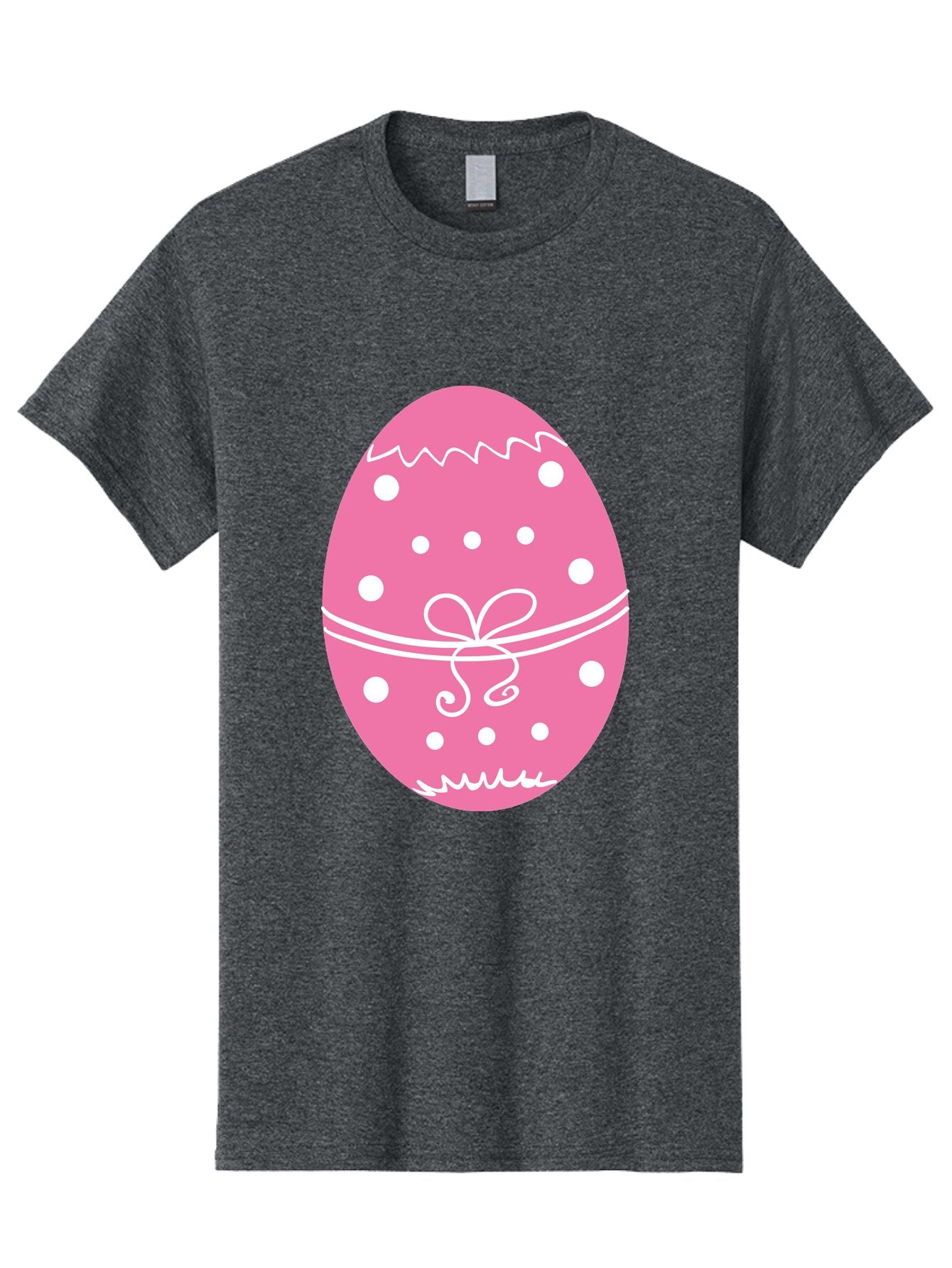 Pink-Easter-Egg-1 Men'S Graphic Tee, 100% Cotton, Comfortable Casual Summer Wear, Machine Washable, Pink Easter Egg, White Polka Dots, Decorative Egg, Festive Design, Easter Decoration, Spring Holiday, Easter Egg Hunt, Egg Decoration, Aad092