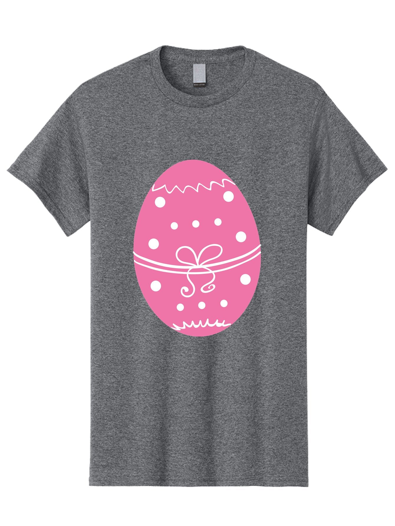 Pink-Easter-Egg-1 Men'S Graphic Tee, 100% Cotton, Comfortable Casual Summer Wear, Machine Washable, Pink Easter Egg, White Polka Dots, Decorative Egg, Festive Design, Easter Decoration, Spring Holiday, Easter Egg Hunt, Egg Decoration, Aad092 4