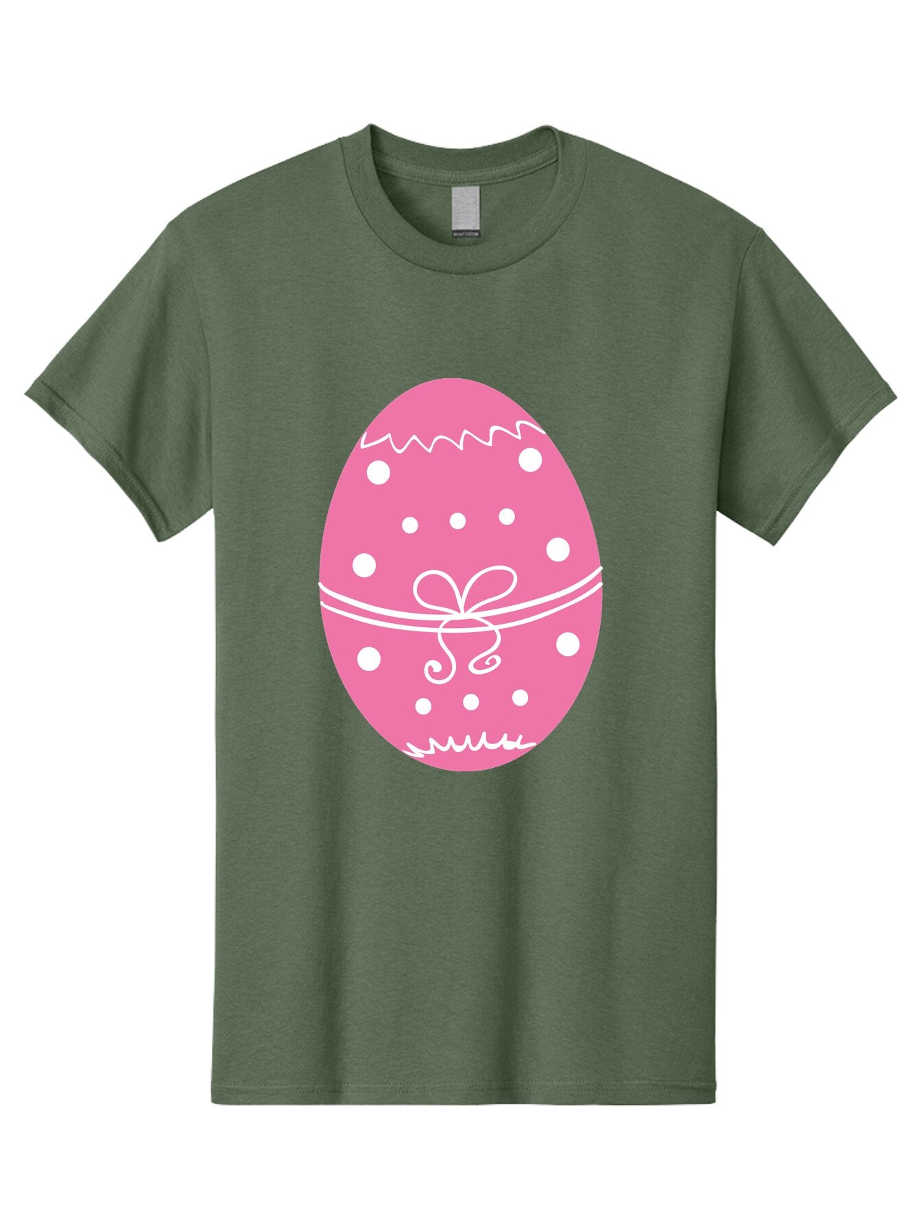 Pink-Easter-Egg-1 Men'S Graphic Tee, 100% Cotton, Comfortable Casual Summer Wear, Machine Washable, Pink Easter Egg, White Polka Dots, Decorative Egg, Festive Design, Easter Decoration, Spring Holiday, Easter Egg Hunt, Egg Decoration, Aad092 5
