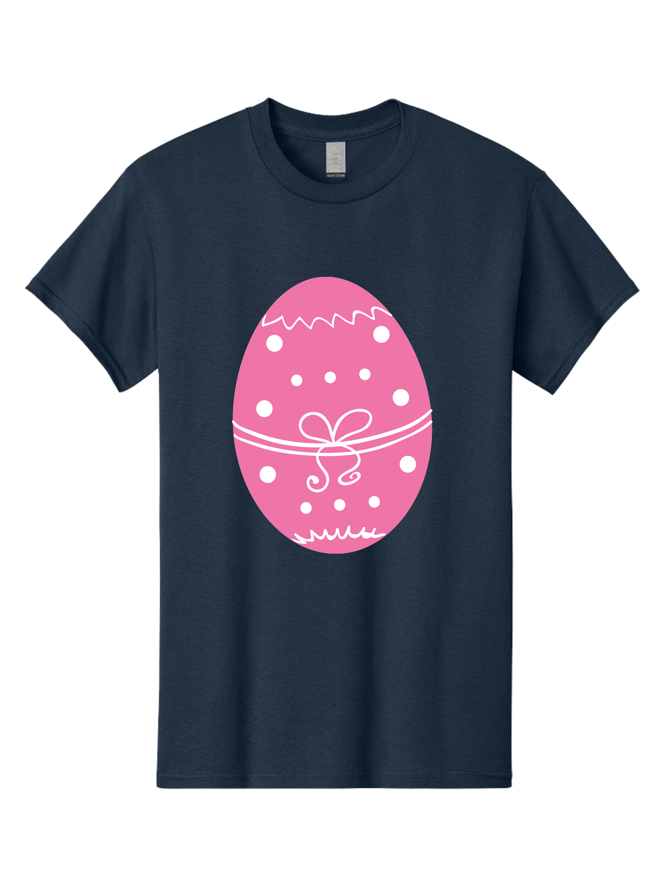 Pink-Easter-Egg-1 Men'S Graphic Tee, 100% Cotton, Comfortable Casual Summer Wear, Machine Washable, Pink Easter Egg, White Polka Dots, Decorative Egg, Festive Design, Easter Decoration, Spring Holiday, Easter Egg Hunt, Egg Decoration, Aad092 25