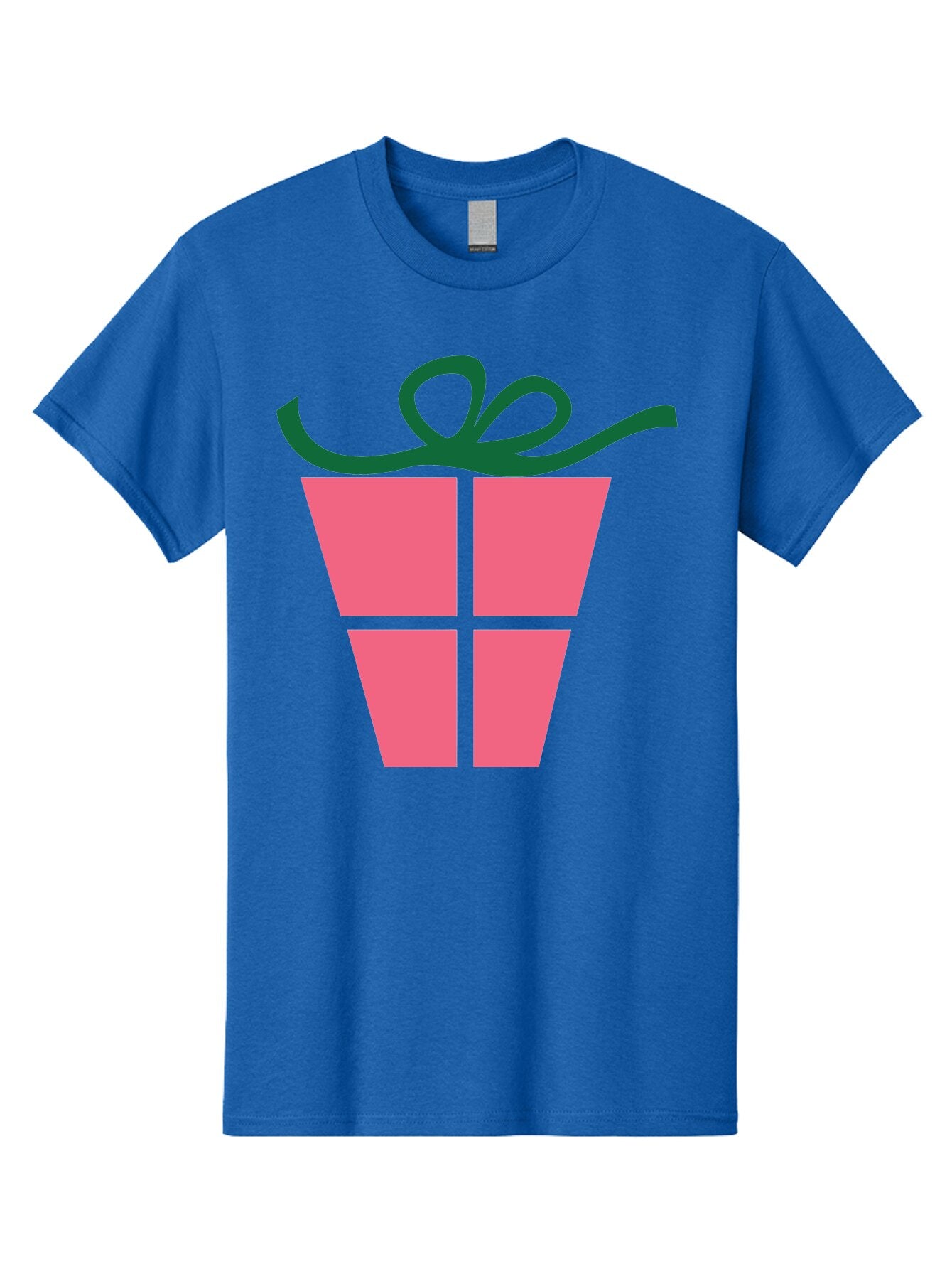 Pink-Gift-Box-With-Ribbon Men'S Graphic Tee, 100% Cotton, Comfortable Casual Summer Wear, Machine Washable, Pink Gift Box, Wrapped Present, Green Ribbon, Festive, Celebration, Party Favor, Gift Giving, Holiday Present Aad094 10