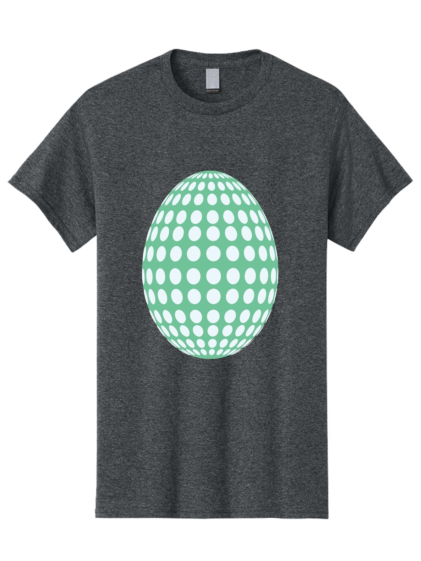 Polka-Dot-Egg Men'S Graphic Tee, 100% Cotton, Comfortable Casual Summer Wear, Machine Washable, Polka Dot Pattern, White Dots, Oval Shape, Easter Egg, Creative Design, Artistic Illustration, Decorative Element, Modern Graphic Aad098