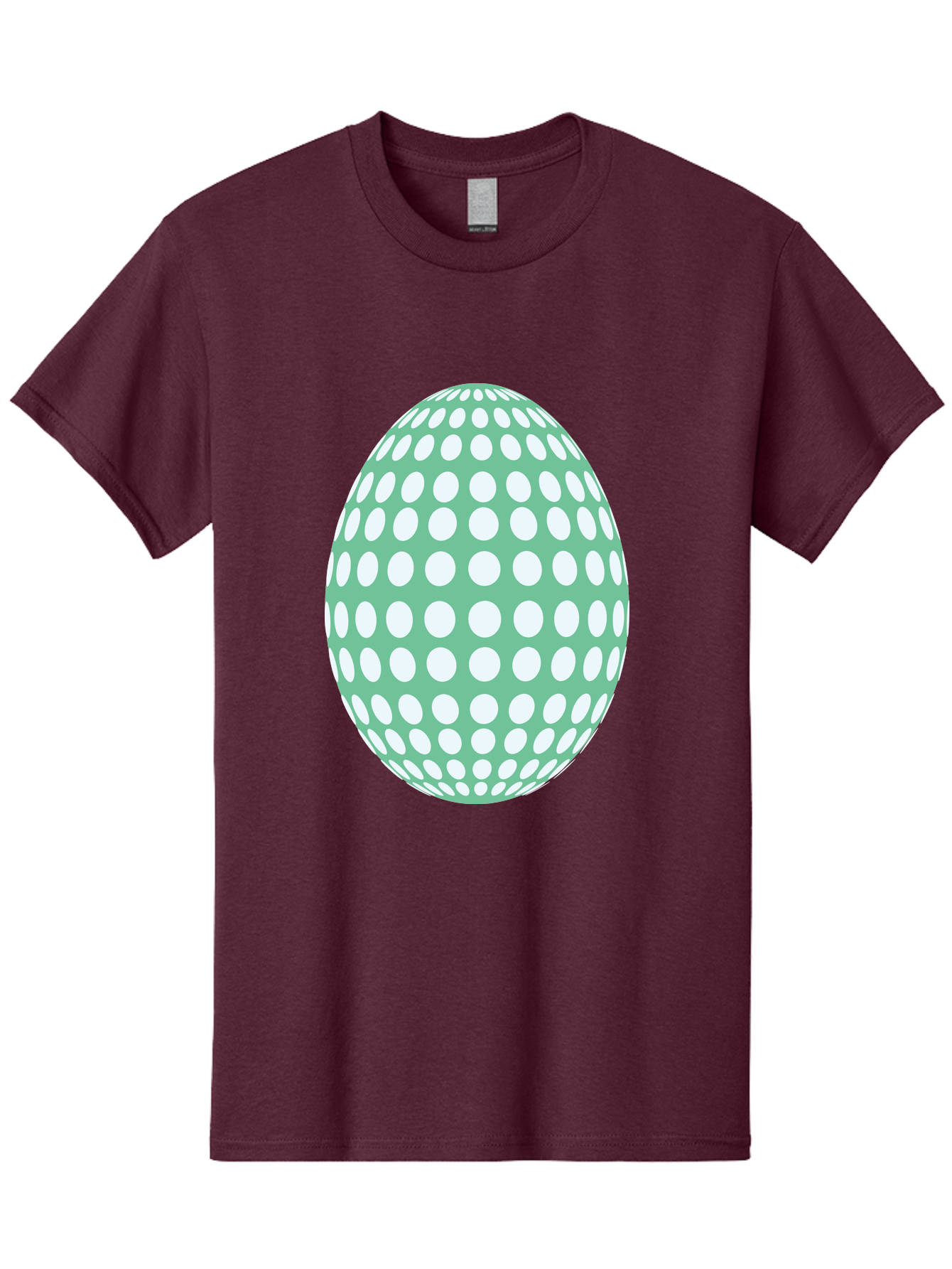 Polka-Dot-Egg Men'S Graphic Tee, 100% Cotton, Comfortable Casual Summer Wear, Machine Washable, Polka Dot Pattern, White Dots, Oval Shape, Easter Egg, Creative Design, Artistic Illustration, Decorative Element, Modern Graphic Aad098 3