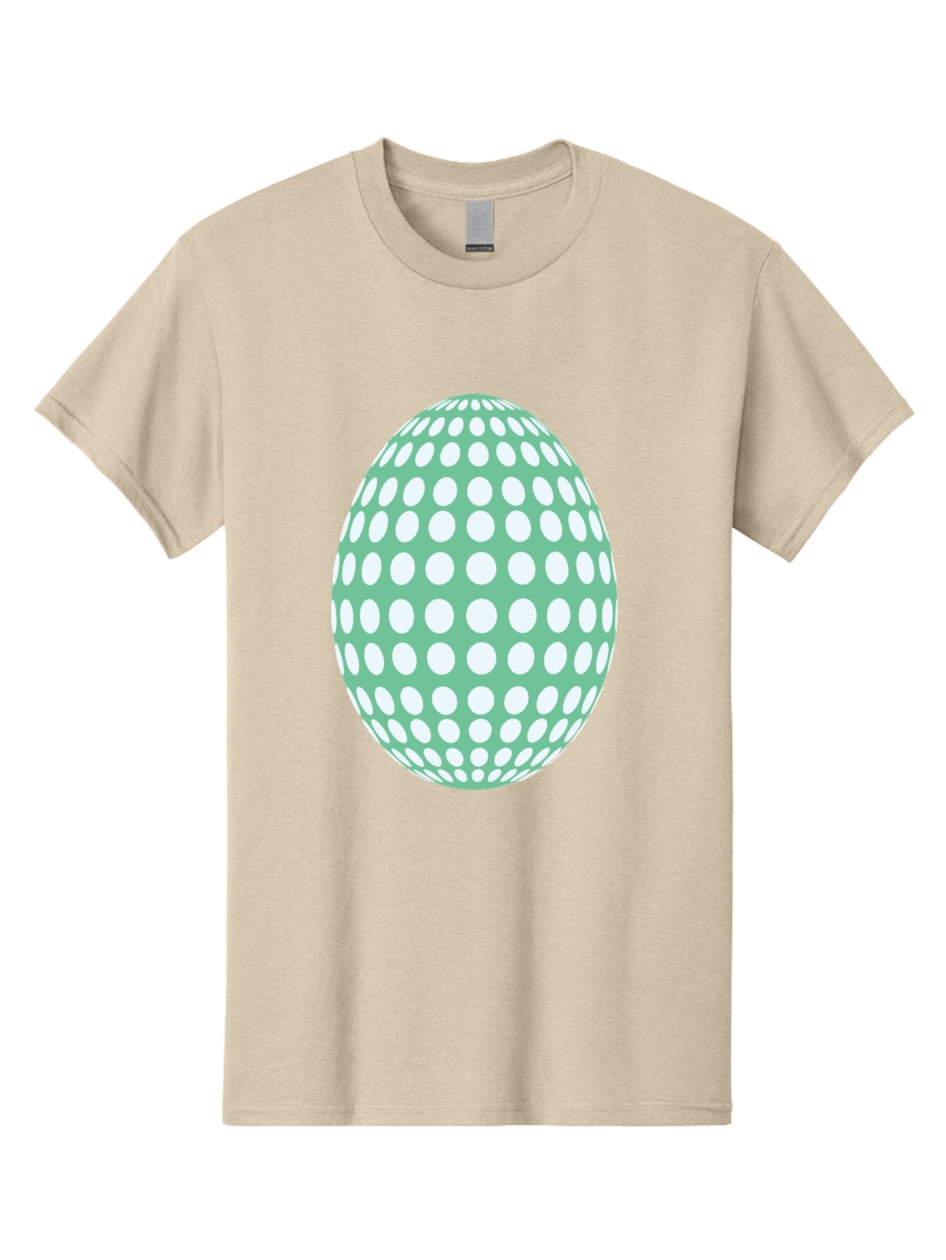 Polka-Dot-Egg Men'S Graphic Tee, 100% Cotton, Comfortable Casual Summer Wear, Machine Washable, Polka Dot Pattern, White Dots, Oval Shape, Easter Egg, Creative Design, Artistic Illustration, Decorative Element, Modern Graphic Aad098