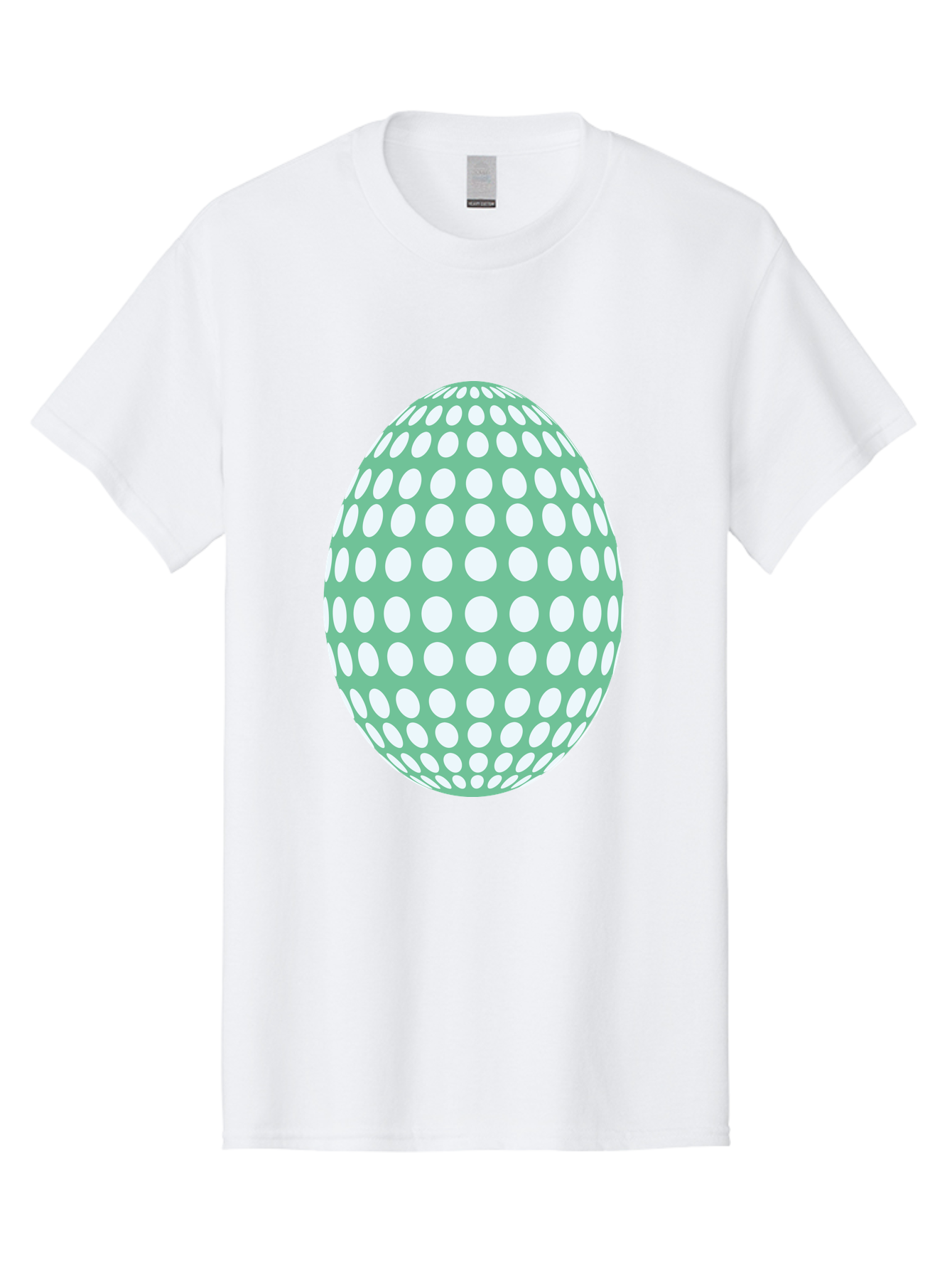 Polka-Dot-Egg Men'S Graphic Tee, 100% Cotton, Comfortable Casual Summer Wear, Machine Washable, Polka Dot Pattern, White Dots, Oval Shape, Easter Egg, Creative Design, Artistic Illustration, Decorative Element, Modern Graphic Aad098 25