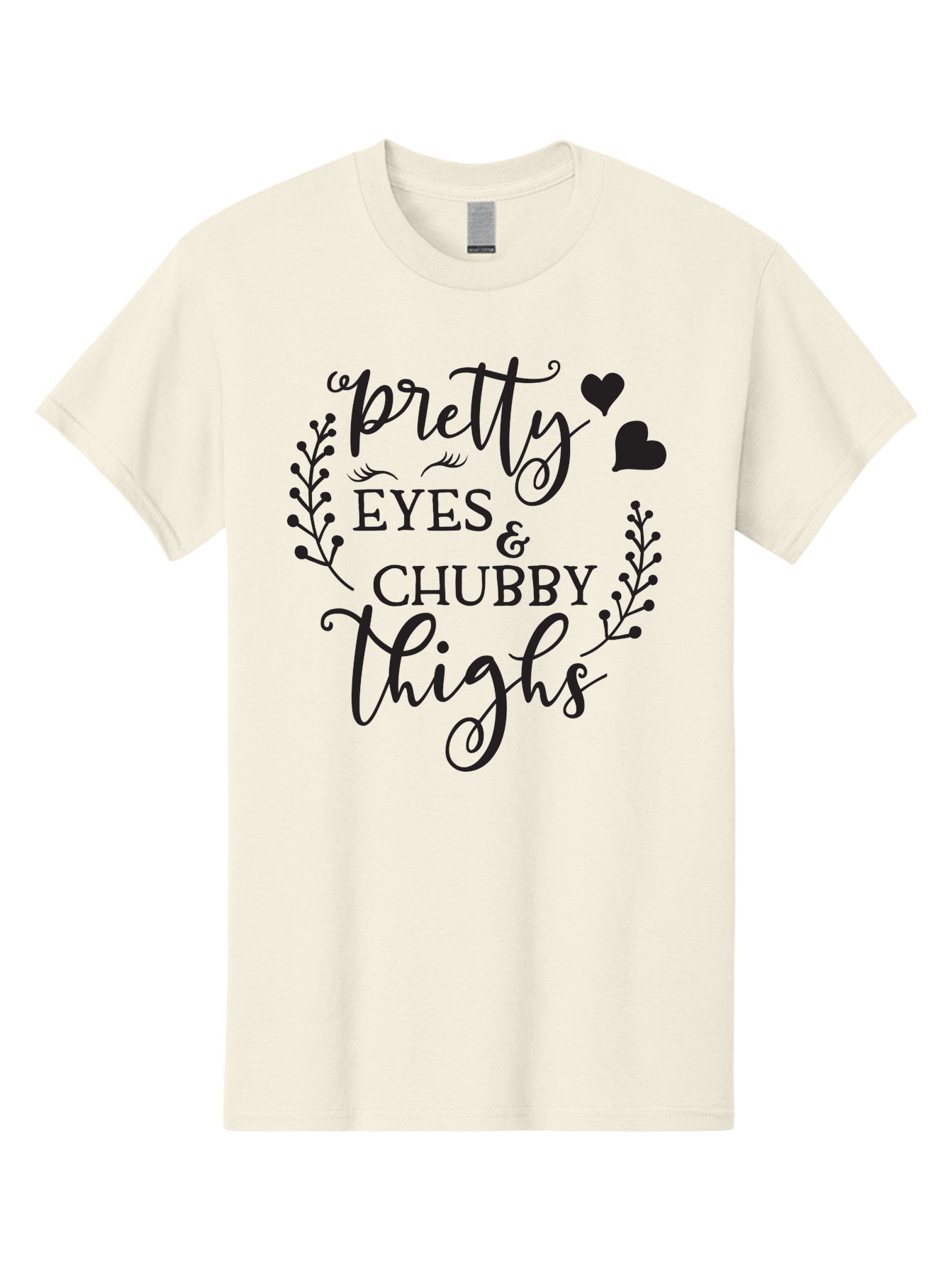 Pretty-Eyes-Chubby-Thighs Men'S Graphic Tee, 100% Cotton, Comfortable Casual Summer Wear, Machine Washable, Cute Typography, Body Positivity, Self Love, Confidence Boost, Empowerment, Lovely Quotes, Charming Phrases, Inspiration, Motivation Aad100 27