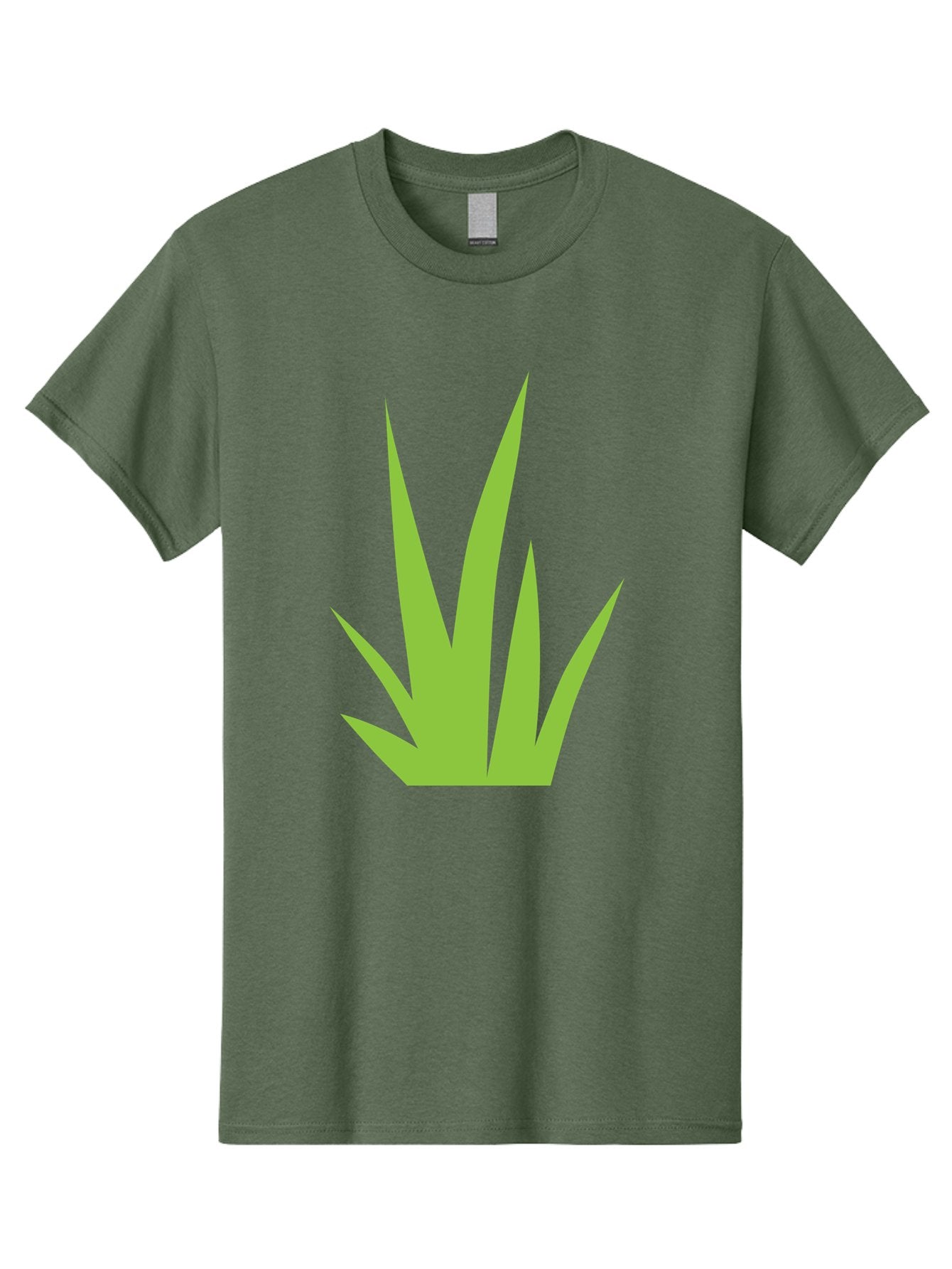 Prickly-Leaves Men'S Graphic Tee, 100% Cotton, Comfortable Casual Summer Wear, Machine Washable, Palm Leaves, Tropical Foliage, Minimalist Design, Simple Shapes, Leafy Graphics, Vector Art, Green Leaves Aad101 14