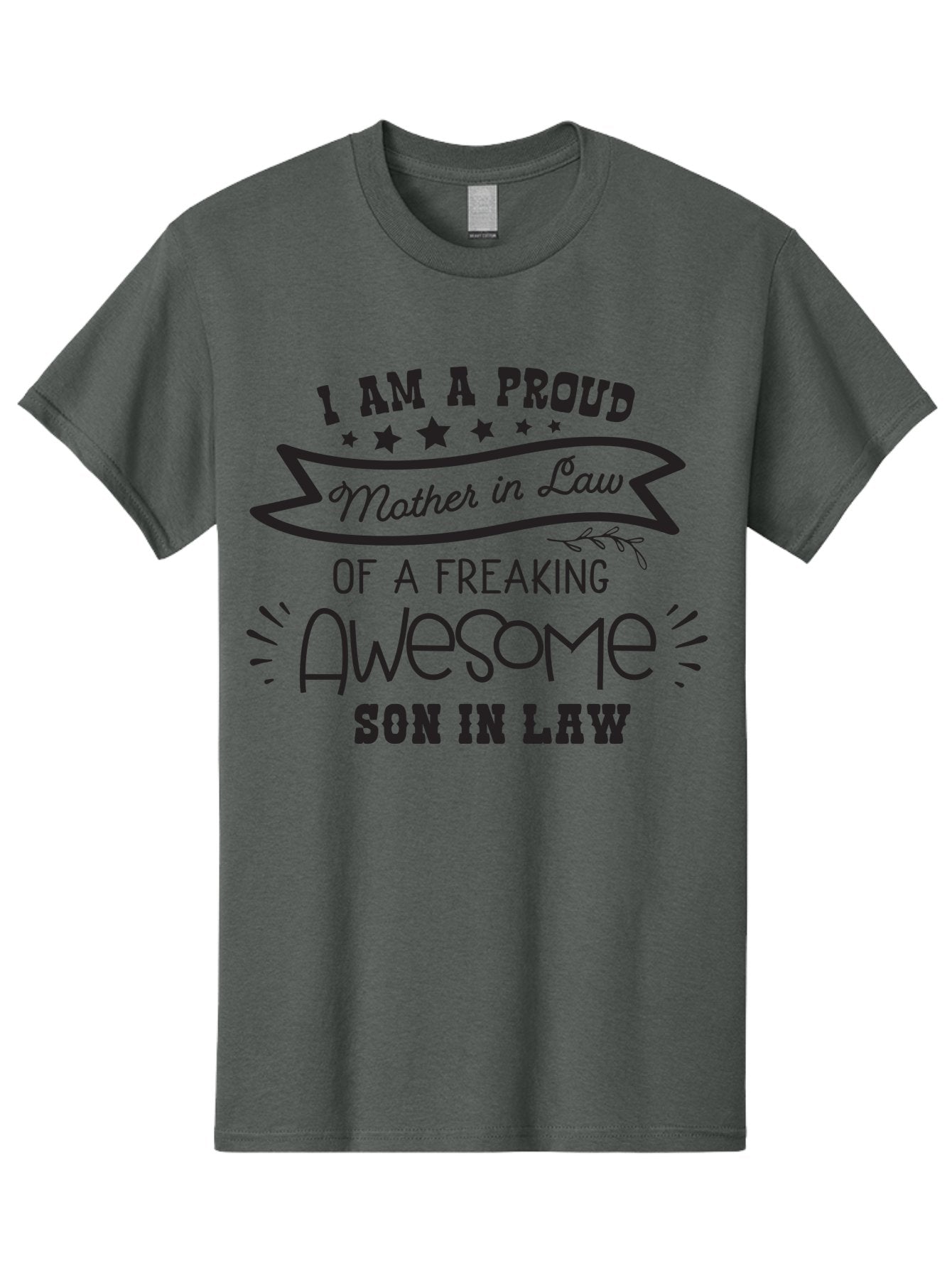 Proud-Mother-In-Law Men'S Graphic Tee, 100% Cotton, Comfortable Casual Summer Wear, Machine Washable, Proud Mother In Law, Awesome Son In Law, Family Bonding, Loving Relationship, Funny Quote, Mother In Law Gift, Son In Law Appreciation, Aad102 6