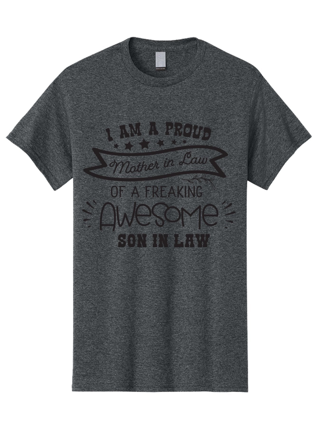 Proud-Mother-In-Law Men'S Graphic Tee, 100% Cotton, Comfortable Casual Summer Wear, Machine Washable, Proud Mother In Law, Awesome Son In Law, Family Bonding, Loving Relationship, Funny Quote, Mother In Law Gift, Son In Law Appreciation, Aad102 9