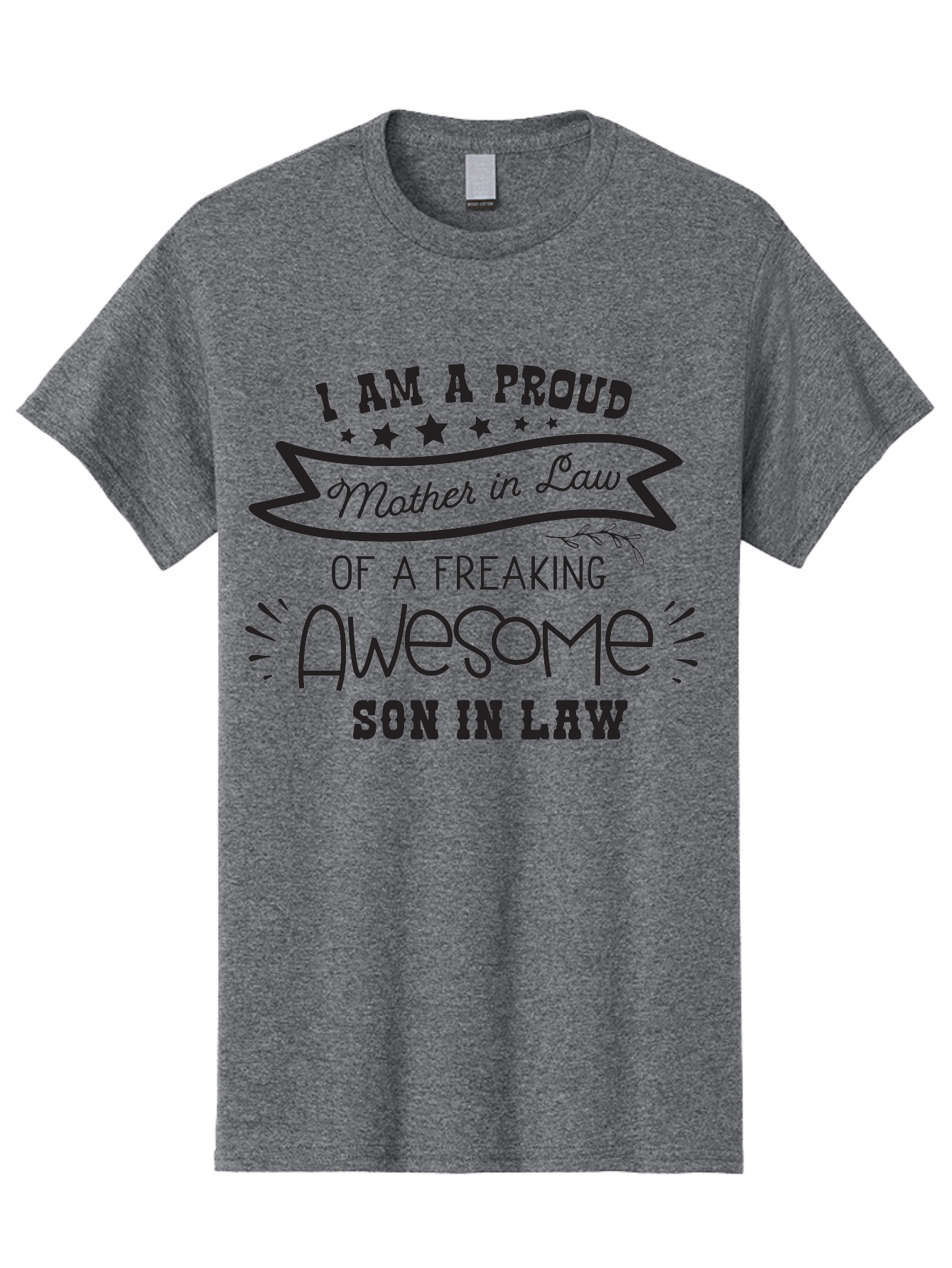 Proud-Mother-In-Law Men'S Graphic Tee, 100% Cotton, Comfortable Casual Summer Wear, Machine Washable, Proud Mother In Law, Awesome Son In Law, Family Bonding, Loving Relationship, Funny Quote, Mother In Law Gift, Son In Law Appreciation, Aad102 29