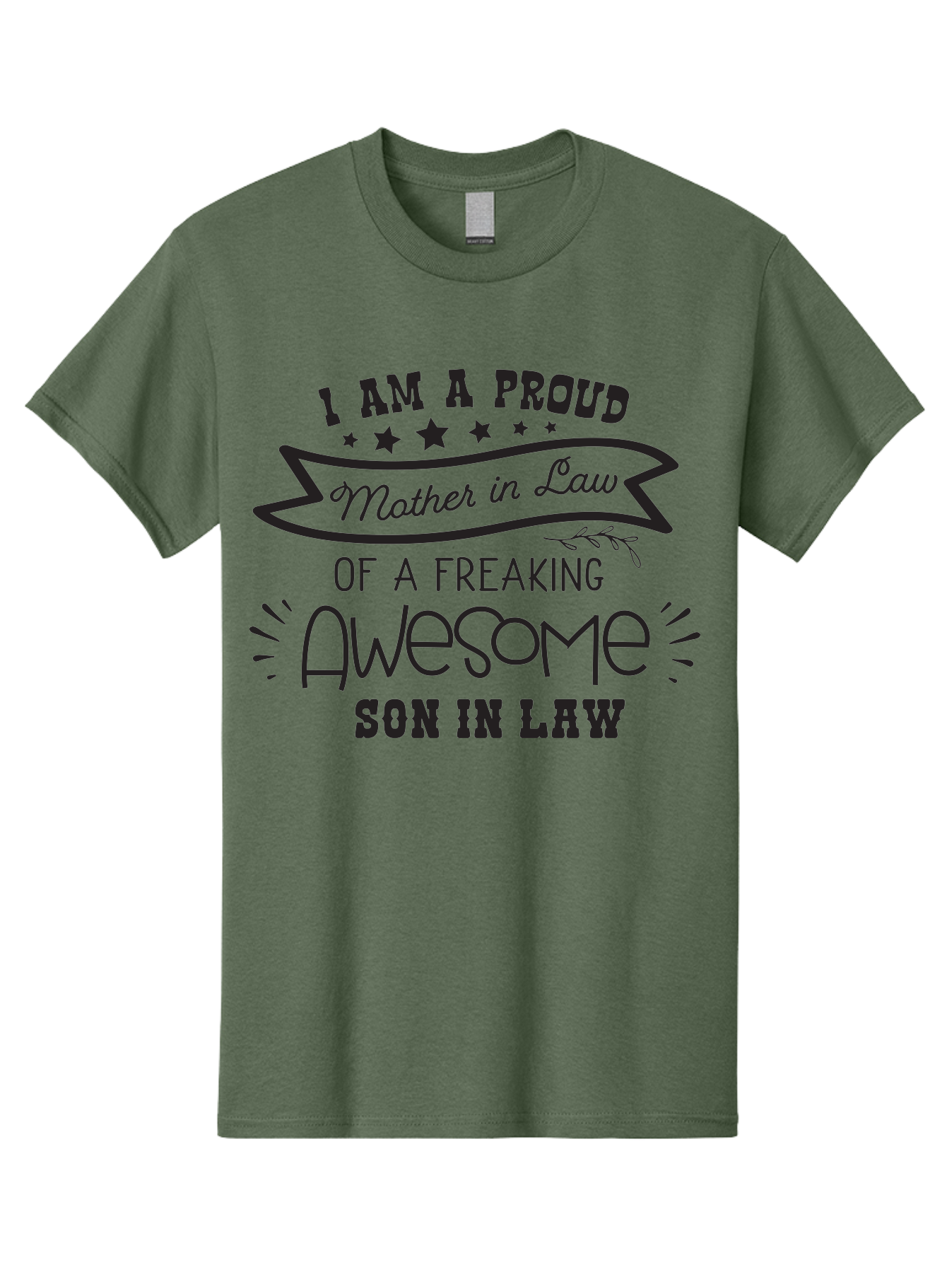 Proud-Mother-In-Law Men'S Graphic Tee, 100% Cotton, Comfortable Casual Summer Wear, Machine Washable, Proud Mother In Law, Awesome Son In Law, Family Bonding, Loving Relationship, Funny Quote, Mother In Law Gift, Son In Law Appreciation, Aad102 25