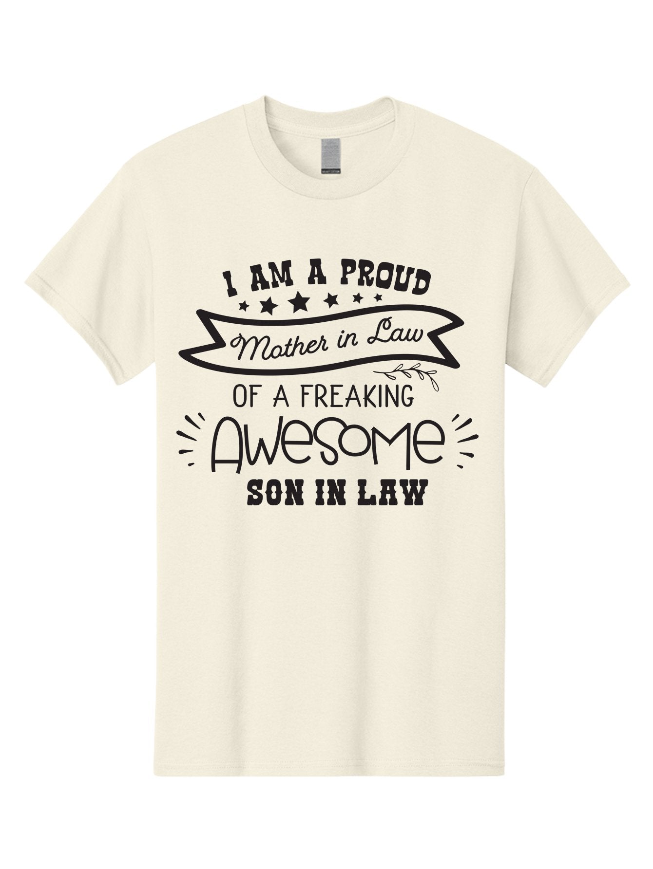 Proud-Mother-In-Law Men'S Graphic Tee, 100% Cotton, Comfortable Casual Summer Wear, Machine Washable, Proud Mother In Law, Awesome Son In Law, Family Bonding, Loving Relationship, Funny Quote, Mother In Law Gift, Son In Law Appreciation, Aad102 8