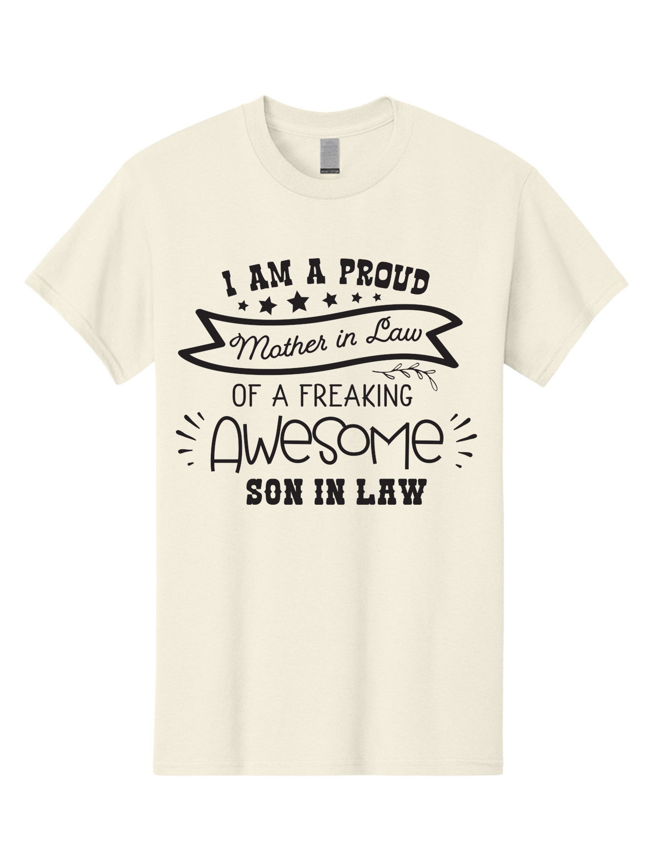 Proud-Mother-In-Law Men'S Graphic Tee, 100% Cotton, Comfortable Casual Summer Wear, Machine Washable, Proud Mother In Law, Awesome Son In Law, Family Bonding, Loving Relationship, Funny Quote, Mother In Law Gift, Son In Law Appreciation, Aad102 11