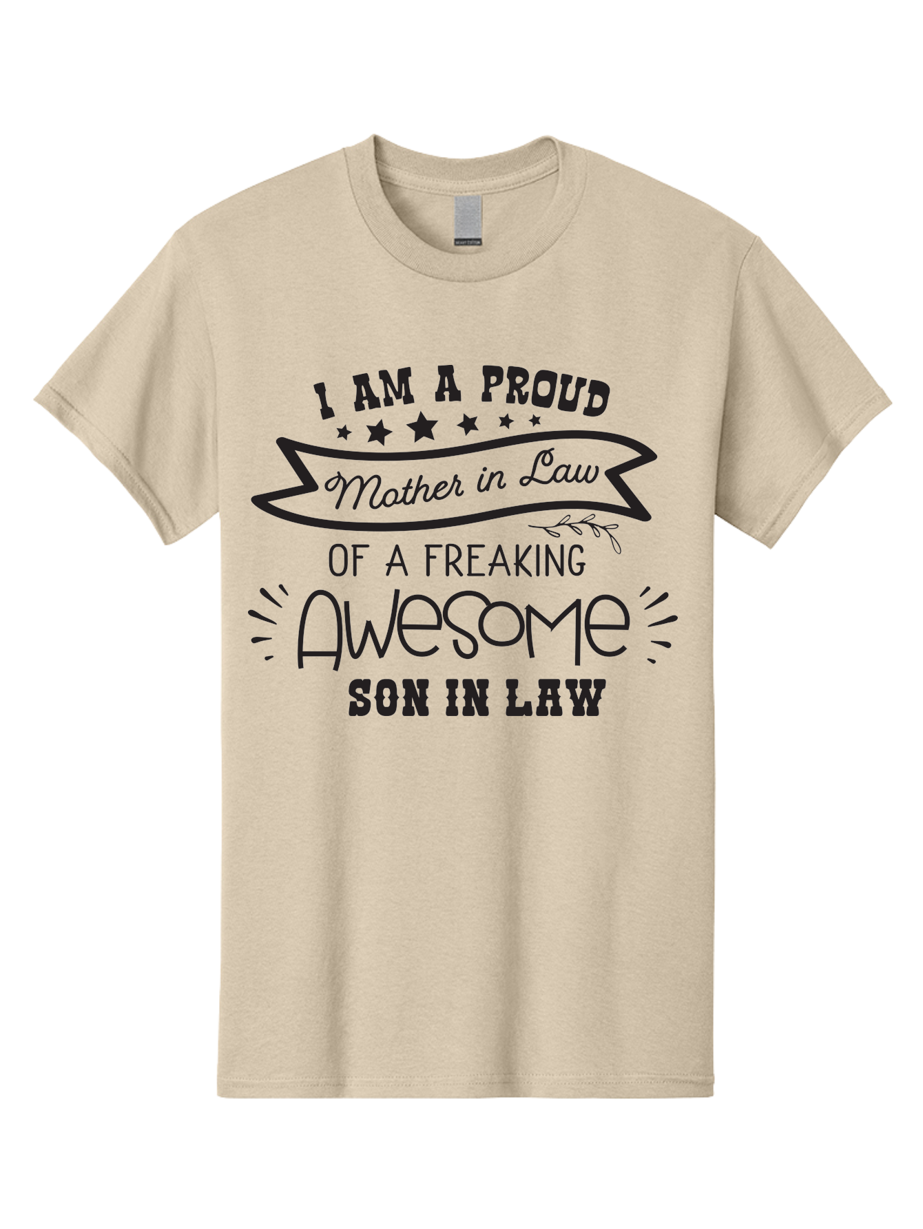 Proud-Mother-In-Law Men'S Graphic Tee, 100% Cotton, Comfortable Casual Summer Wear, Machine Washable, Proud Mother In Law, Awesome Son In Law, Family Bonding, Loving Relationship, Funny Quote, Mother In Law Gift, Son In Law Appreciation, Aad102 21