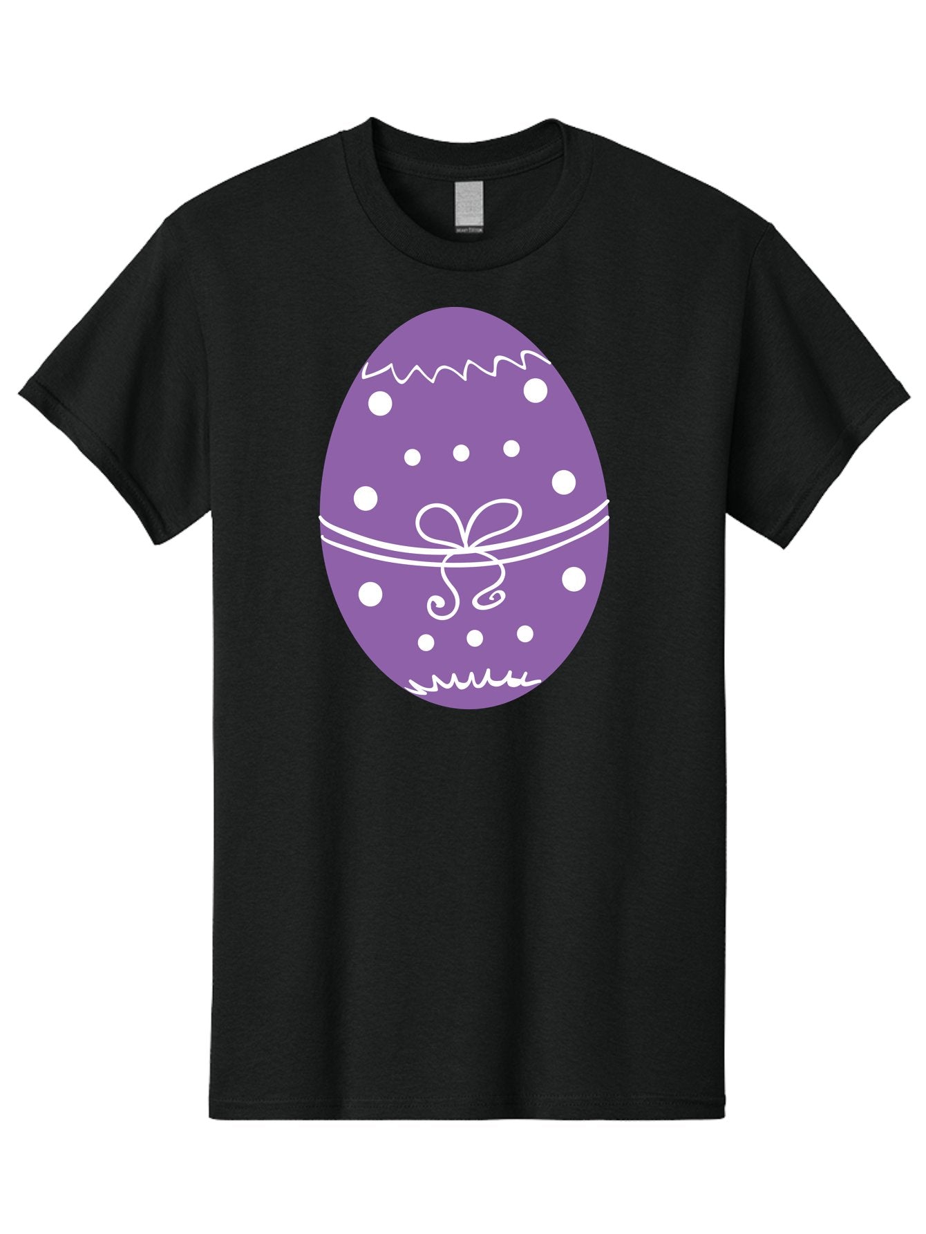 Purple-Easter-Egg Men'S Graphic Tee, 100% Cotton, Comfortable Casual Summer Wear, Machine Washable, Decorated Egg, Easter Egg, Purple Egg, Polka Dot Design, White Accents, Festive Pattern, Spring Decor, Holiday Theme, Egg Decoration Aad109