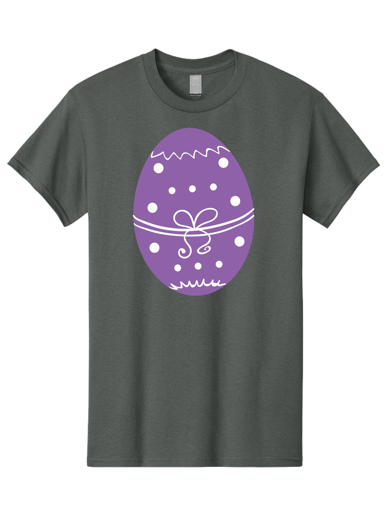 Purple-Easter-Egg Men'S Graphic Tee, 100% Cotton, Comfortable Casual Summer Wear, Machine Washable, Decorated Egg, Easter Egg, Purple Egg, Polka Dot Design, White Accents, Festive Pattern, Spring Decor, Holiday Theme, Egg Decoration Aad109 3