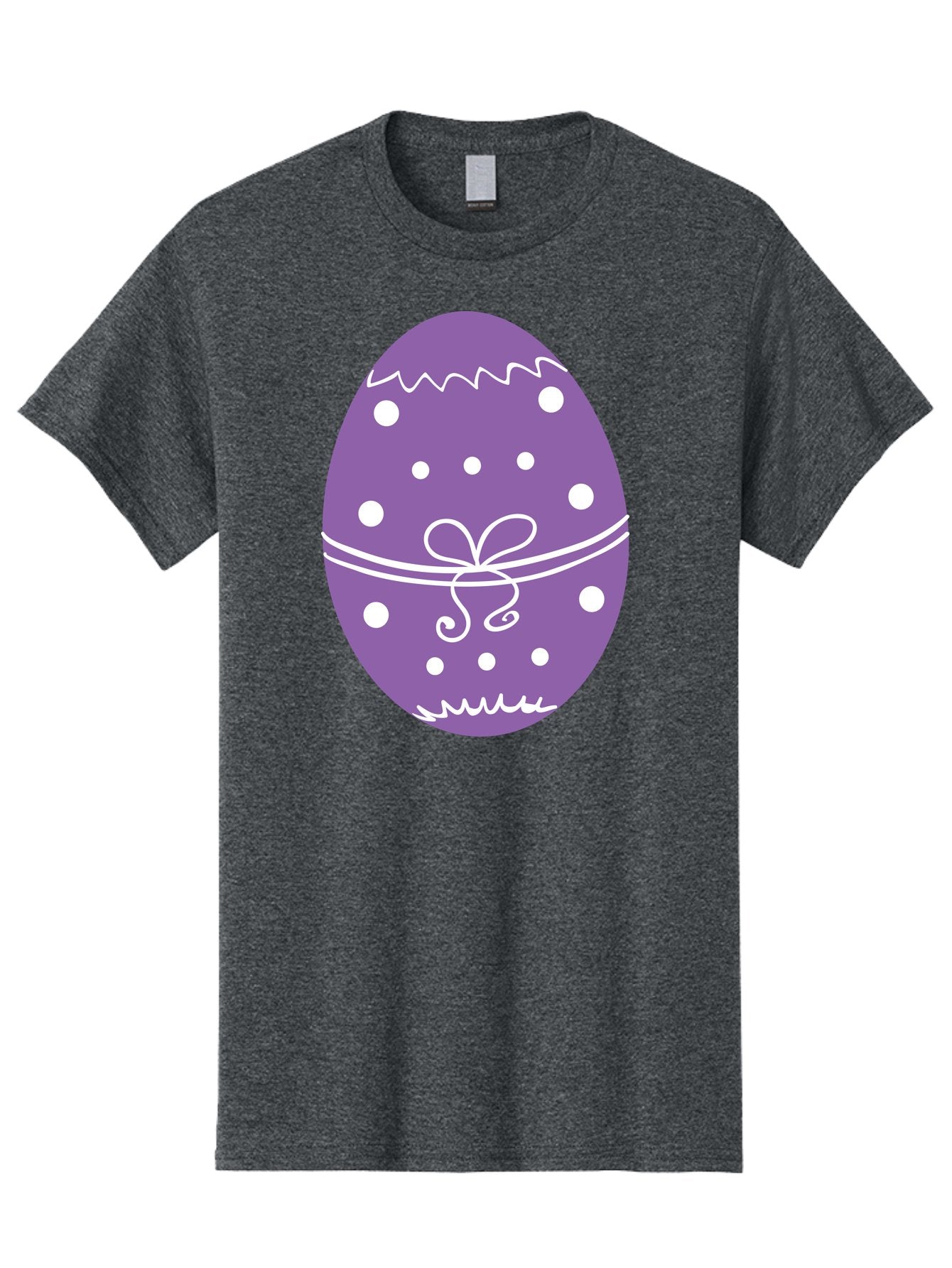 Purple-Easter-Egg Men'S Graphic Tee, 100% Cotton, Comfortable Casual Summer Wear, Machine Washable, Decorated Egg, Easter Egg, Purple Egg, Polka Dot Design, White Accents, Festive Pattern, Spring Decor, Holiday Theme, Egg Decoration Aad109