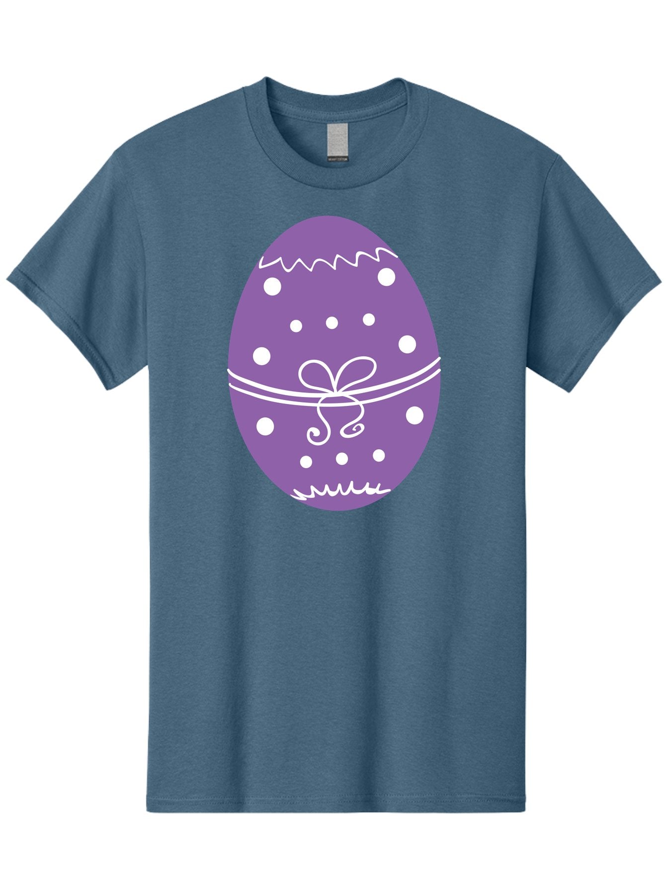 Purple-Easter-Egg Men'S Graphic Tee, 100% Cotton, Comfortable Casual Summer Wear, Machine Washable, Decorated Egg, Easter Egg, Purple Egg, Polka Dot Design, White Accents, Festive Pattern, Spring Decor, Holiday Theme, Egg Decoration Aad109 7