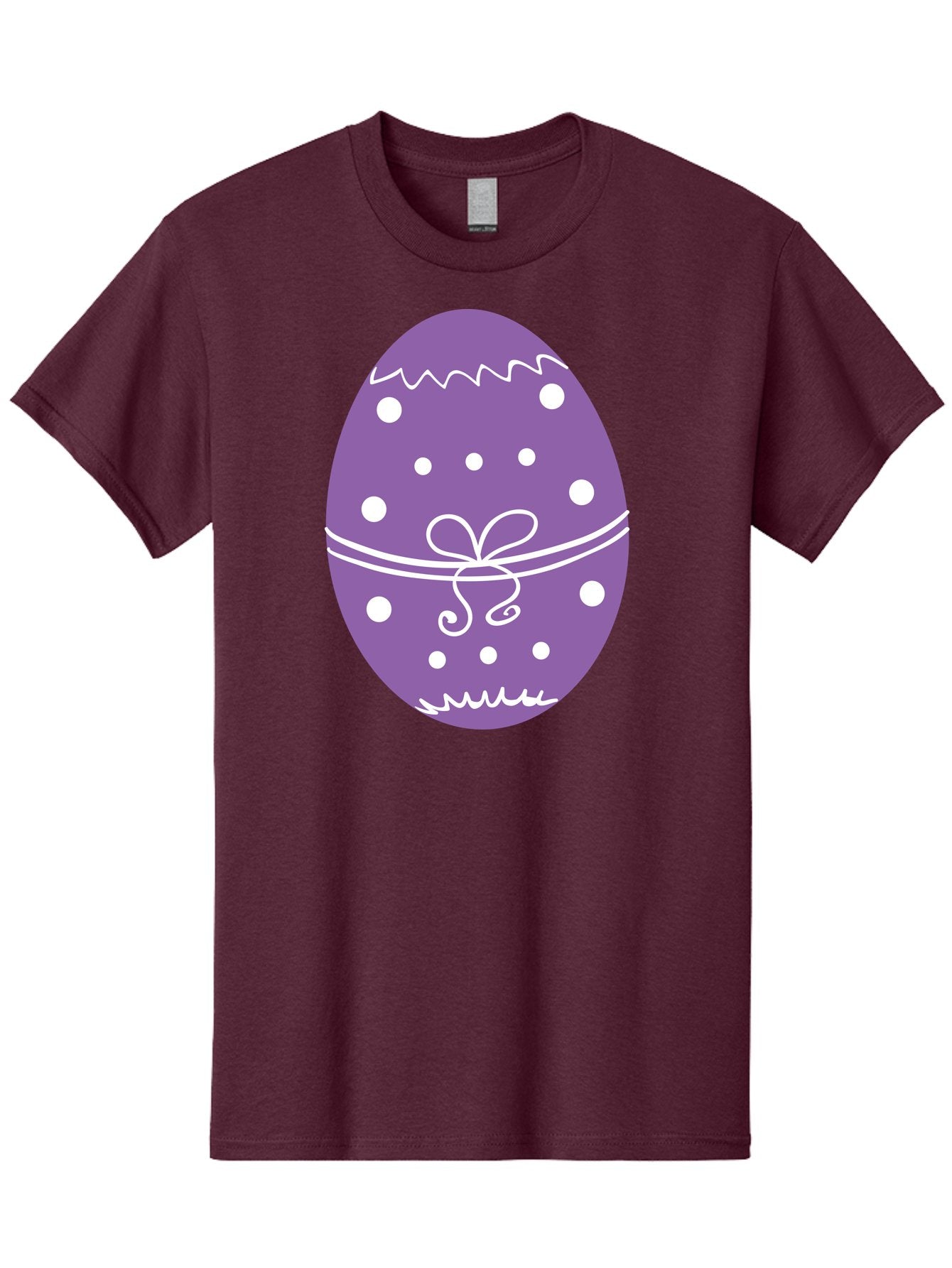 Purple-Easter-Egg Men'S Graphic Tee, 100% Cotton, Comfortable Casual Summer Wear, Machine Washable, Decorated Egg, Easter Egg, Purple Egg, Polka Dot Design, White Accents, Festive Pattern, Spring Decor, Holiday Theme, Egg Decoration Aad109 6