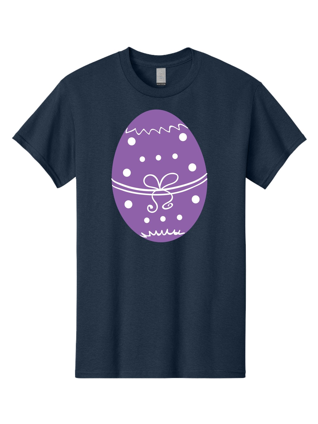 Purple-Easter-Egg Men'S Graphic Tee, 100% Cotton, Comfortable Casual Summer Wear, Machine Washable, Decorated Egg, Easter Egg, Purple Egg, Polka Dot Design, White Accents, Festive Pattern, Spring Decor, Holiday Theme, Egg Decoration Aad109 4