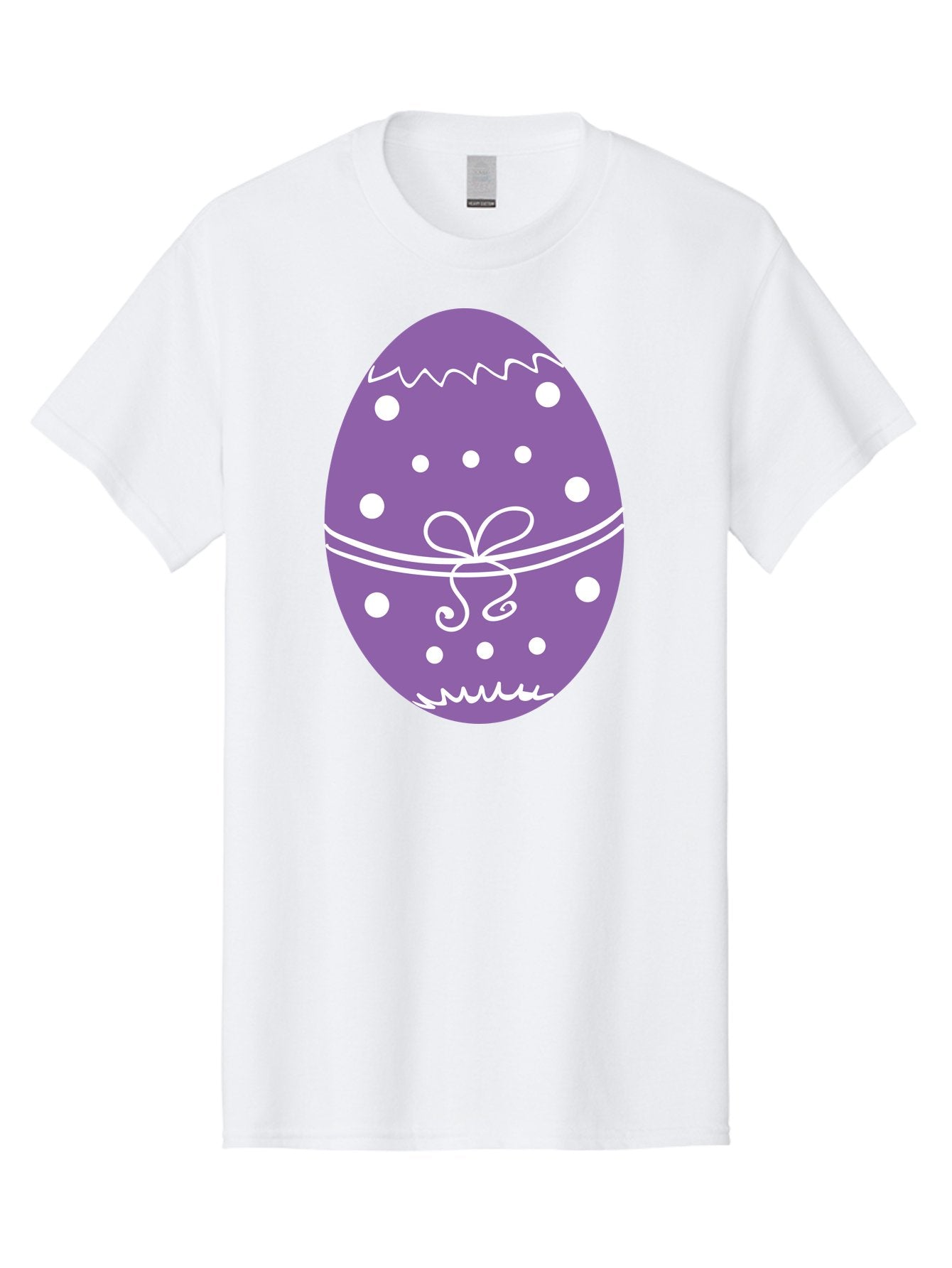 Purple-Easter-Egg Men'S Graphic Tee, 100% Cotton, Comfortable Casual Summer Wear, Machine Washable, Decorated Egg, Easter Egg, Purple Egg, Polka Dot Design, White Accents, Festive Pattern, Spring Decor, Holiday Theme, Egg Decoration Aad109 5